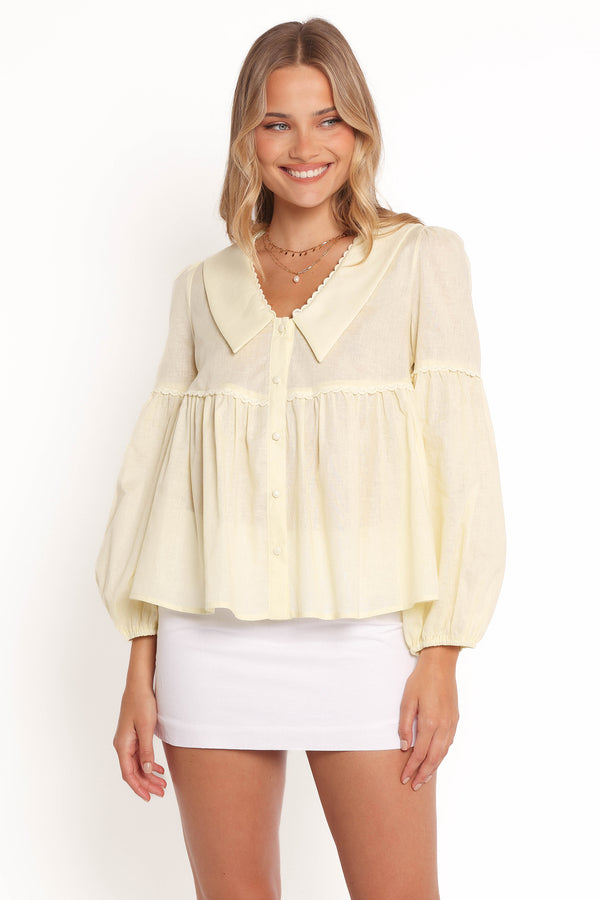 TOPS Thalassa Top - Butter Yellow