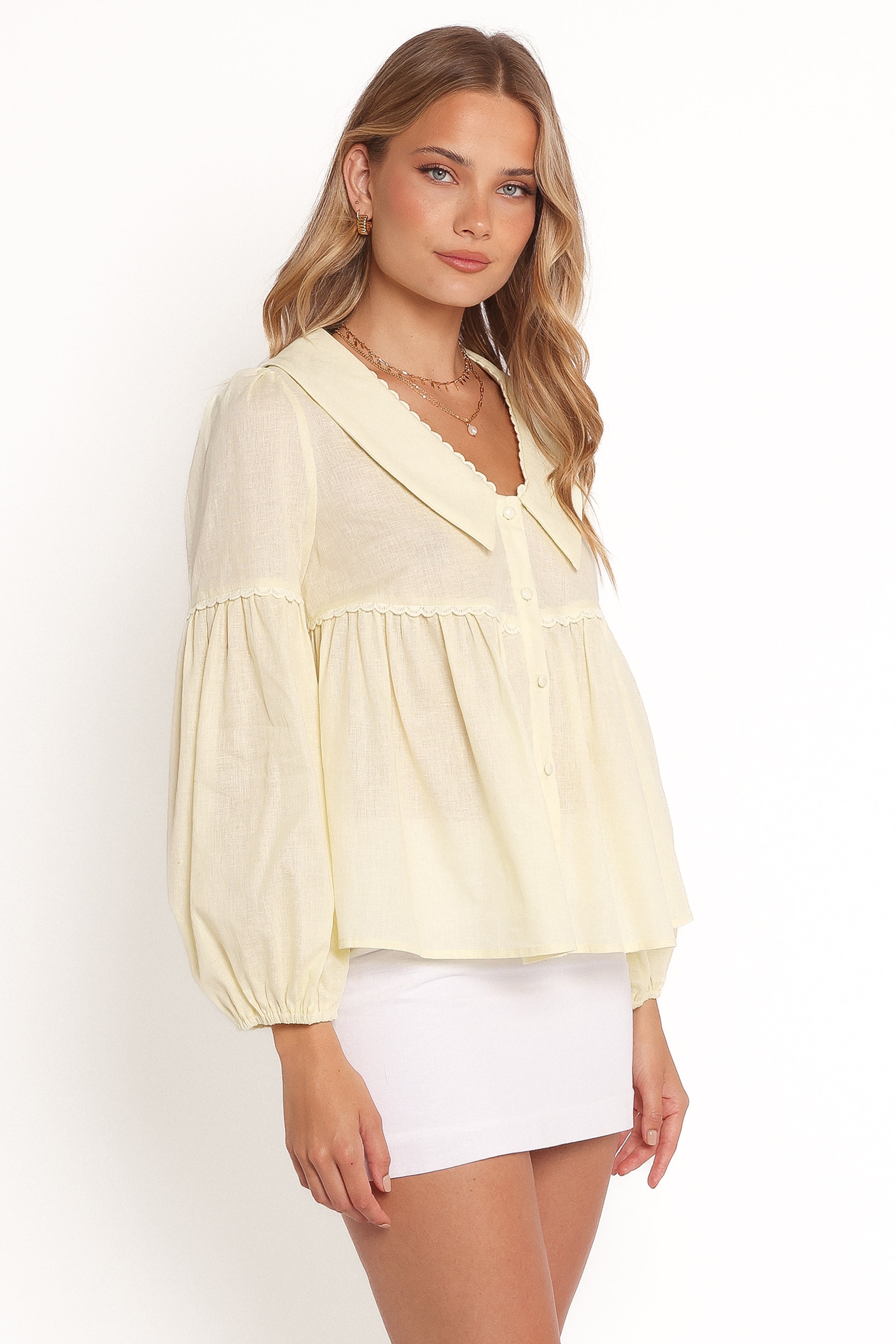 TOPS Thalassa Top - Butter Yellow