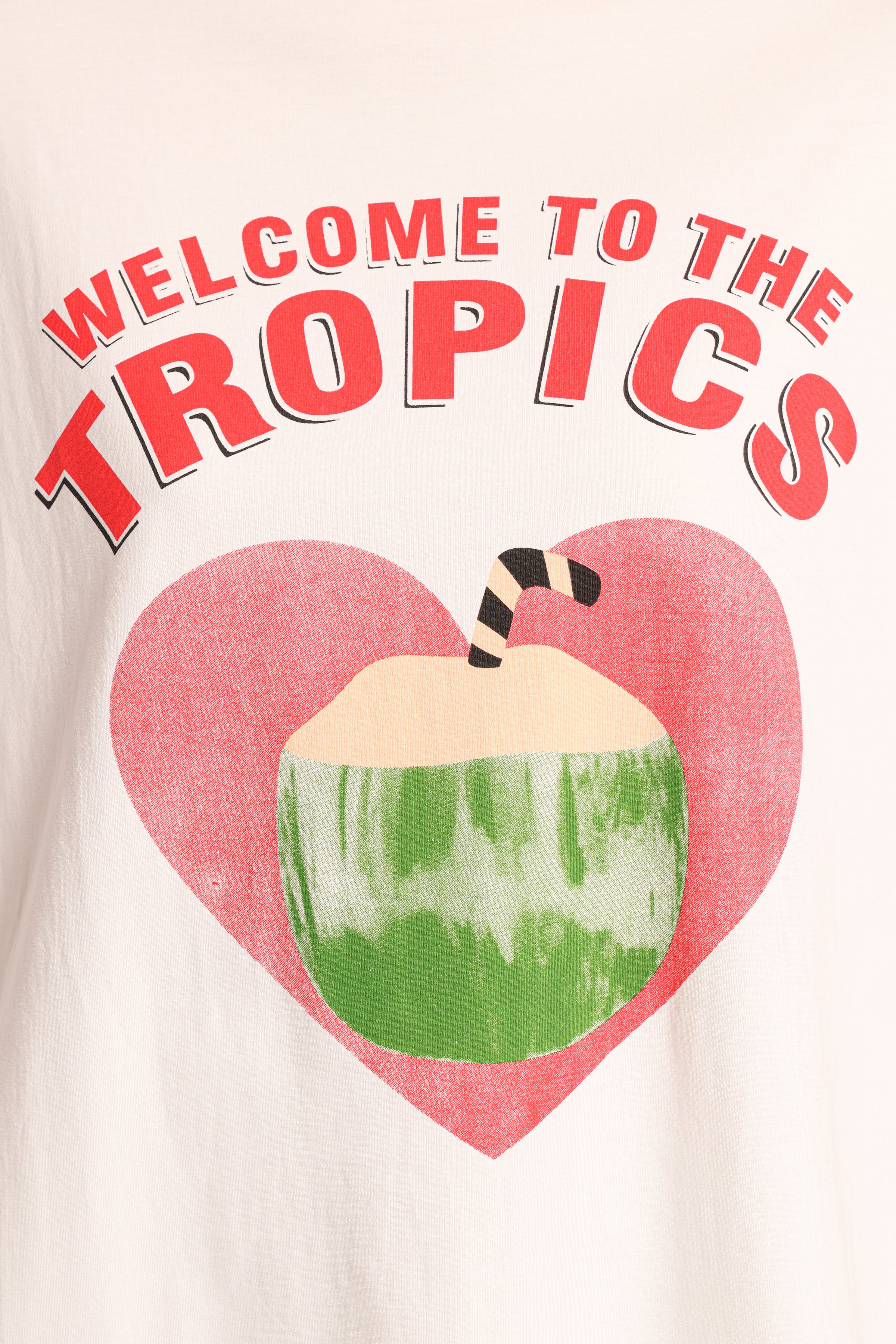 TOPS The Tropics Graphic Tee - White
