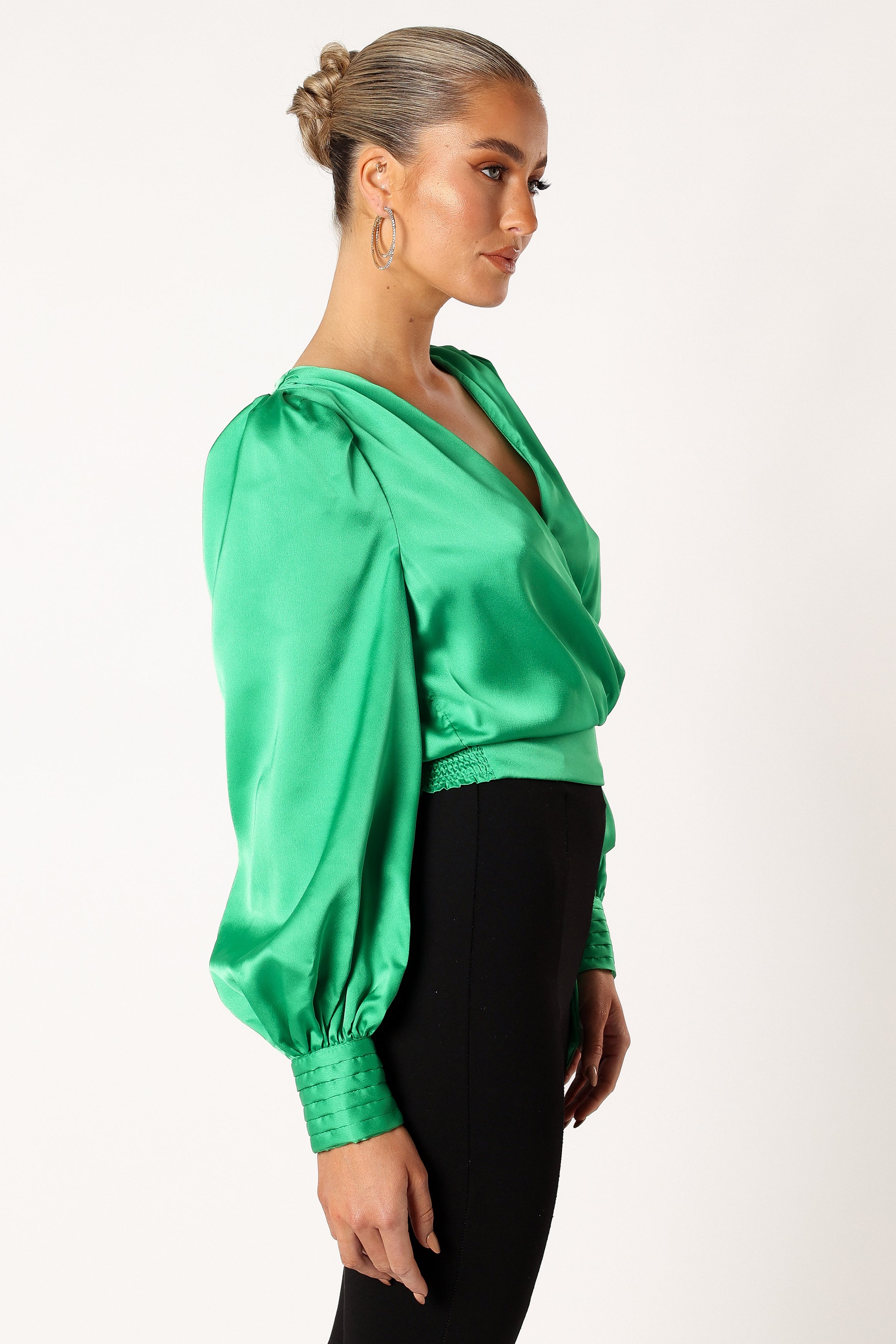 TOPS @Tiarne Long Sleeve Top - Green