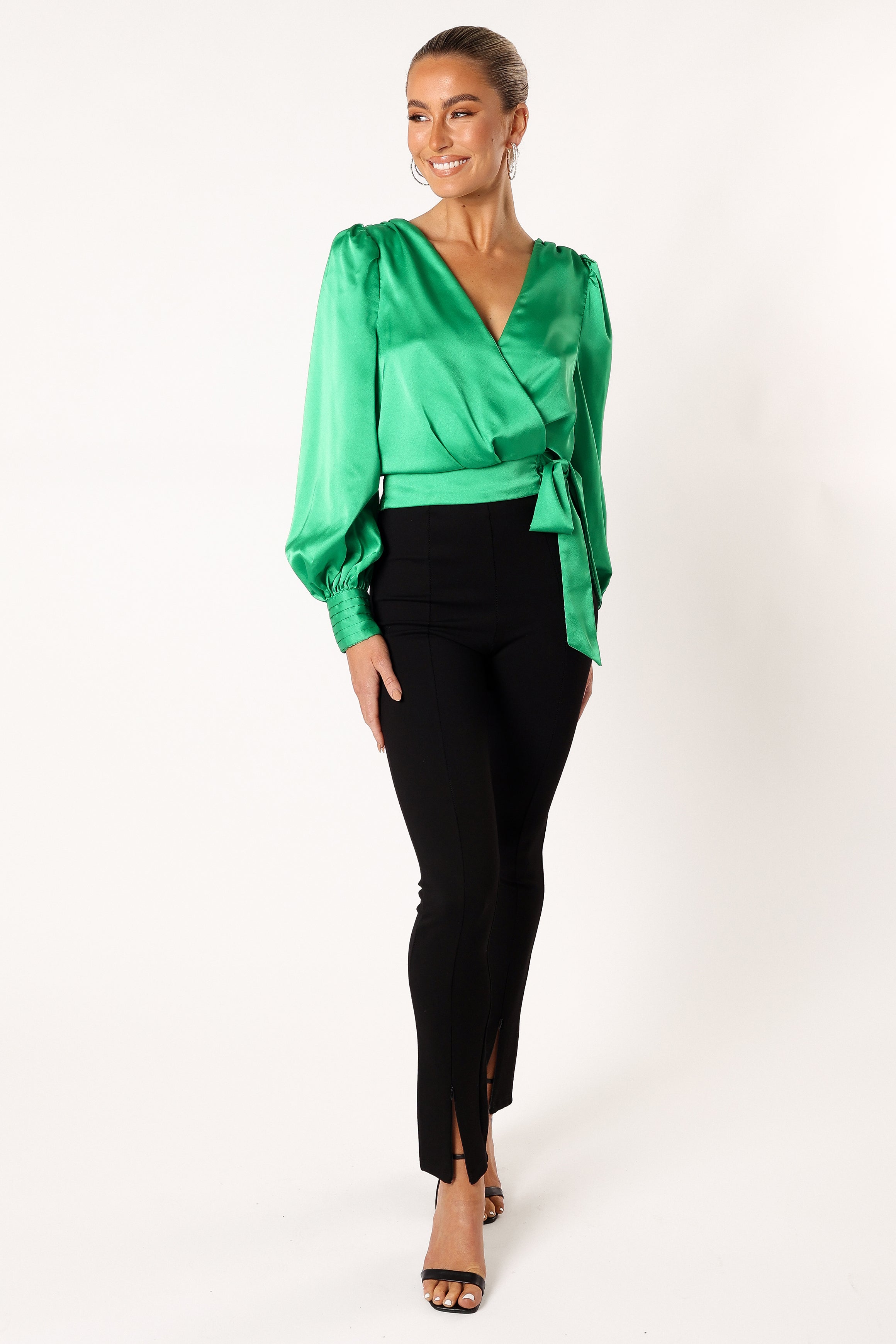 TOPS @Tiarne Long Sleeve Top - Green