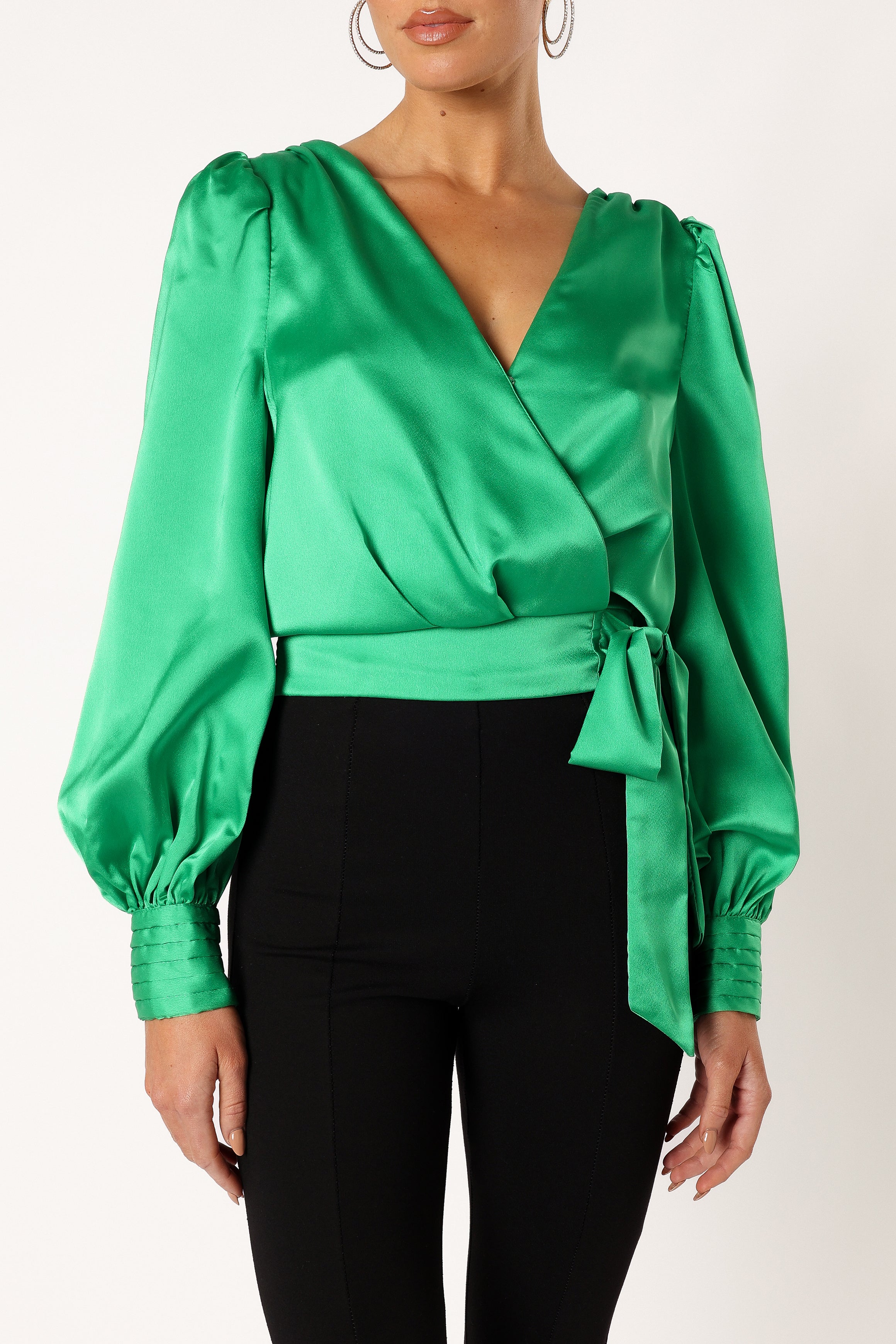 TOPS @Tiarne Long Sleeve Top - Green