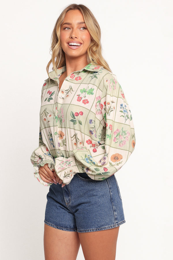 TOPS Tomi Long Sleeve Shirt - Flower Market