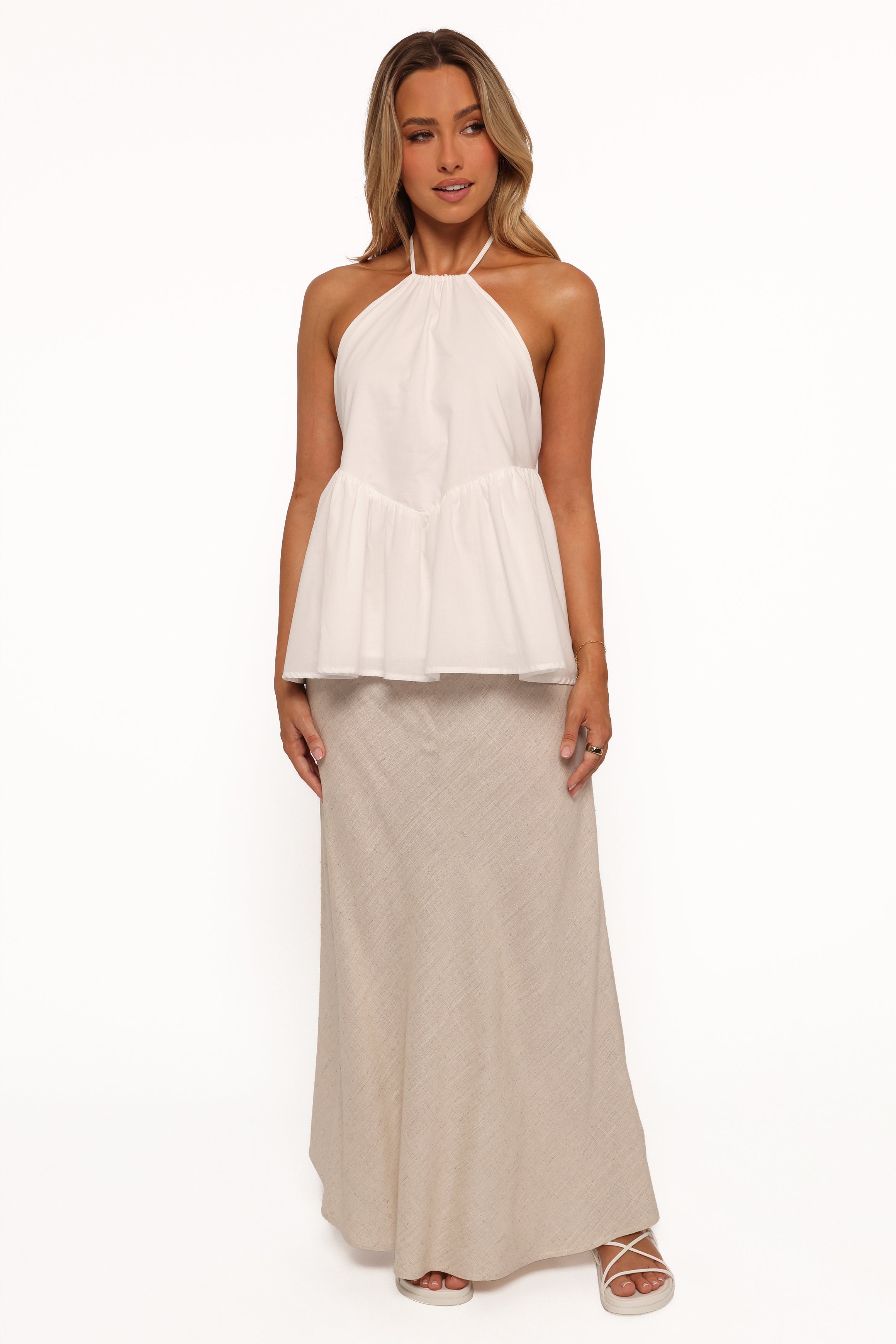 TOPS Vanessa Halterneck Top - White