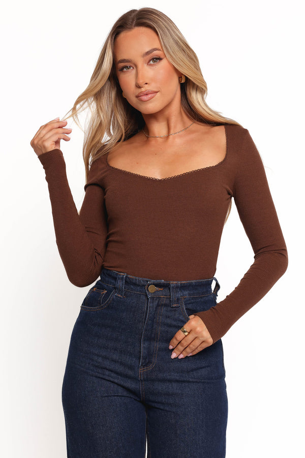 TOPS Verona Knit Top - Brown