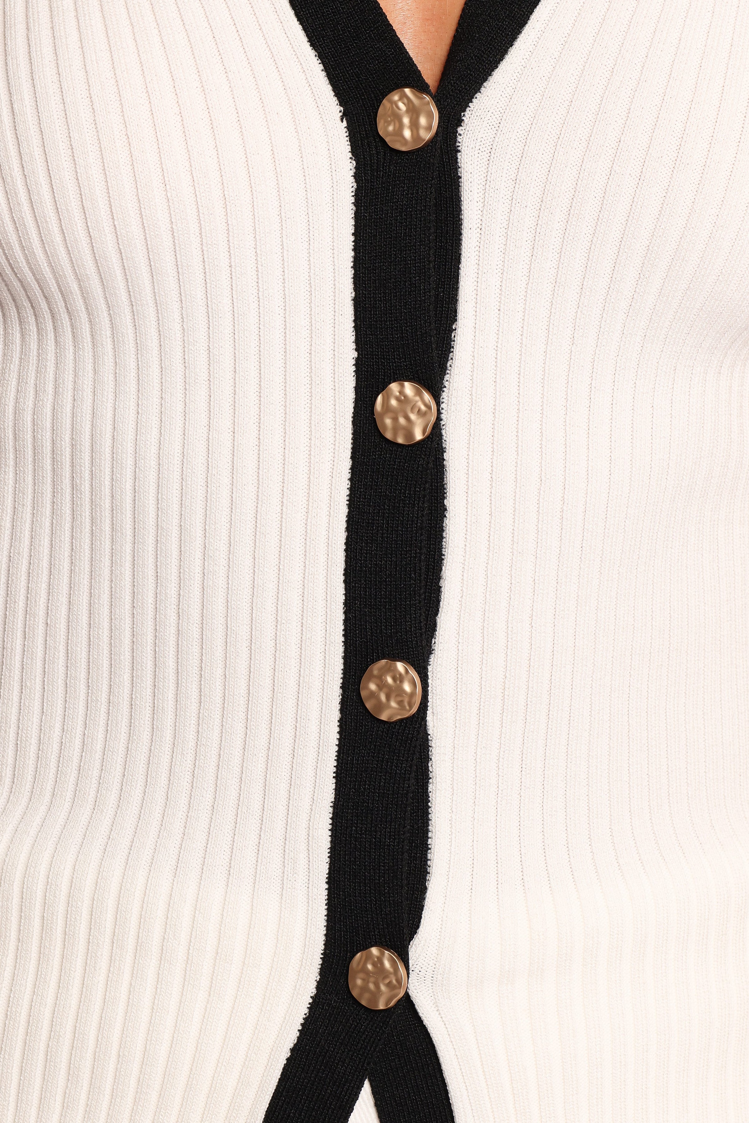 TOPS Virginia Knit Vest Top - White Black