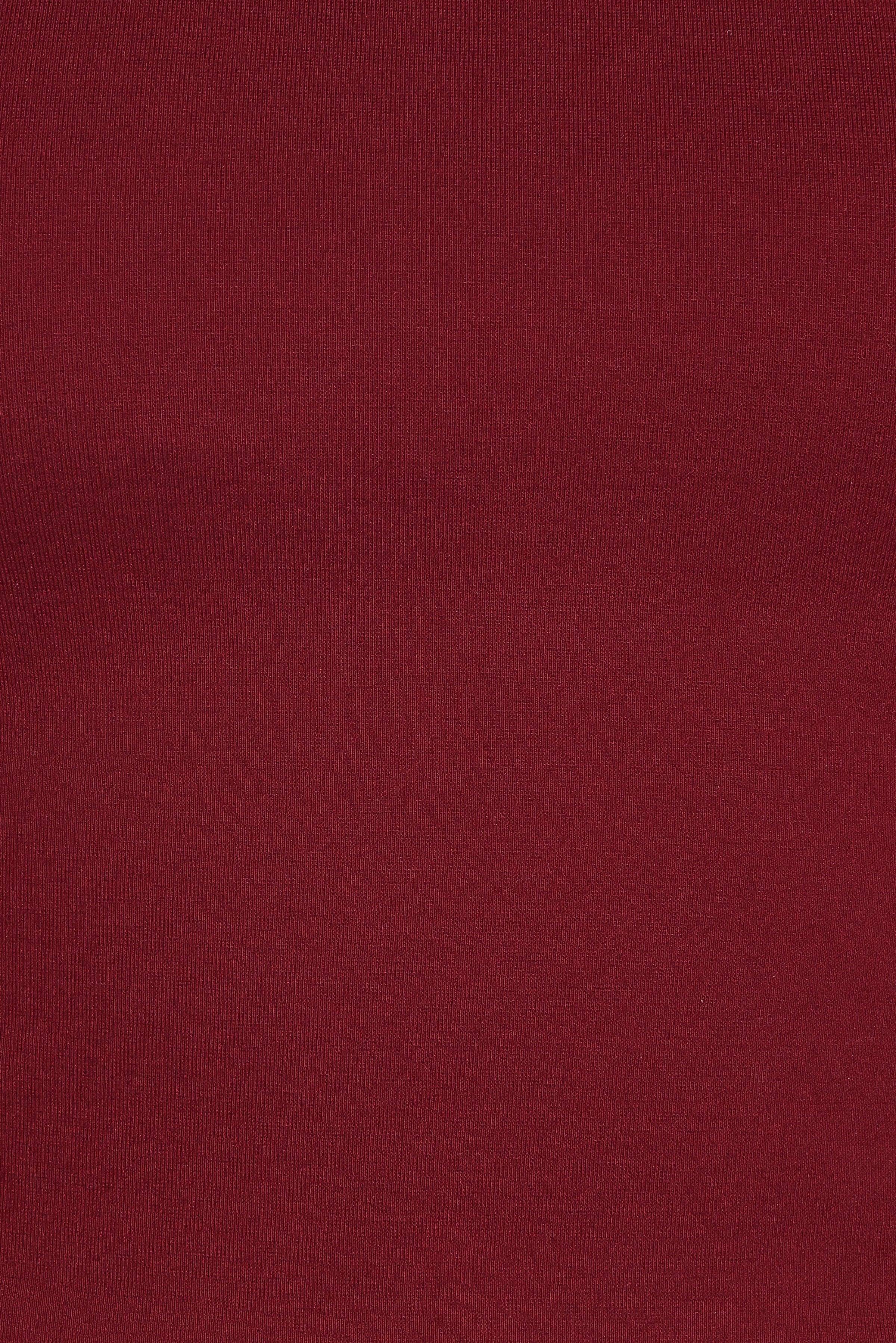 TOPS Wesson Sheer Sleeve Top - Merlot