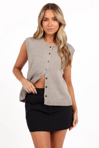 TOPS Weston Knit Vest - Grey