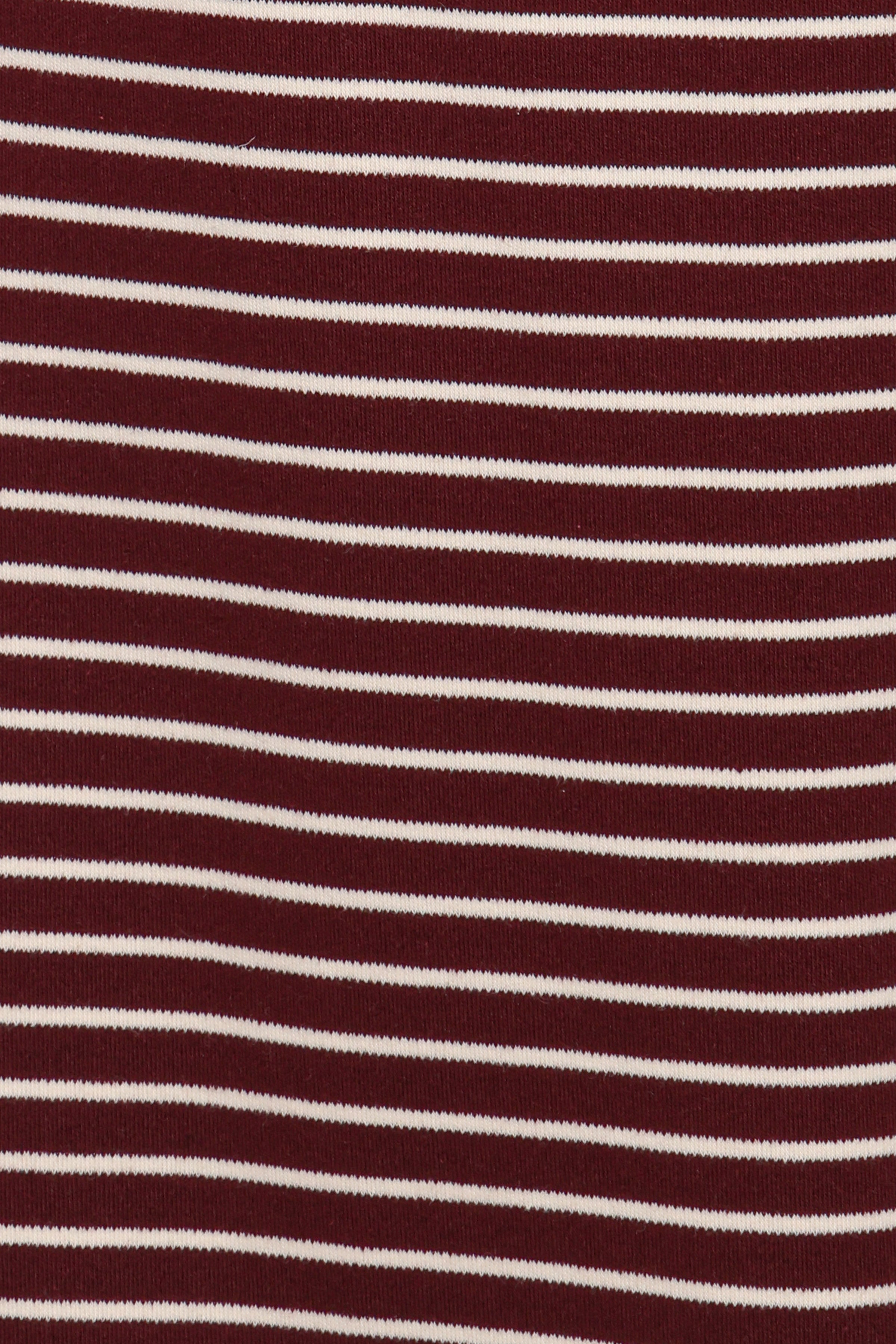 TOPS Wilda Oversized Tee - Burgundy Cream Stripe