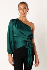 TOPS @Wilder One Sleeve Top - Dark Green