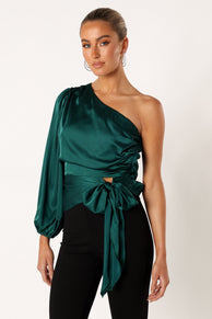 TOPS @Wilder One Sleeve Top - Dark Green