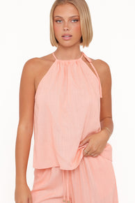 TOPS Wren Halter Tie Top - Pink