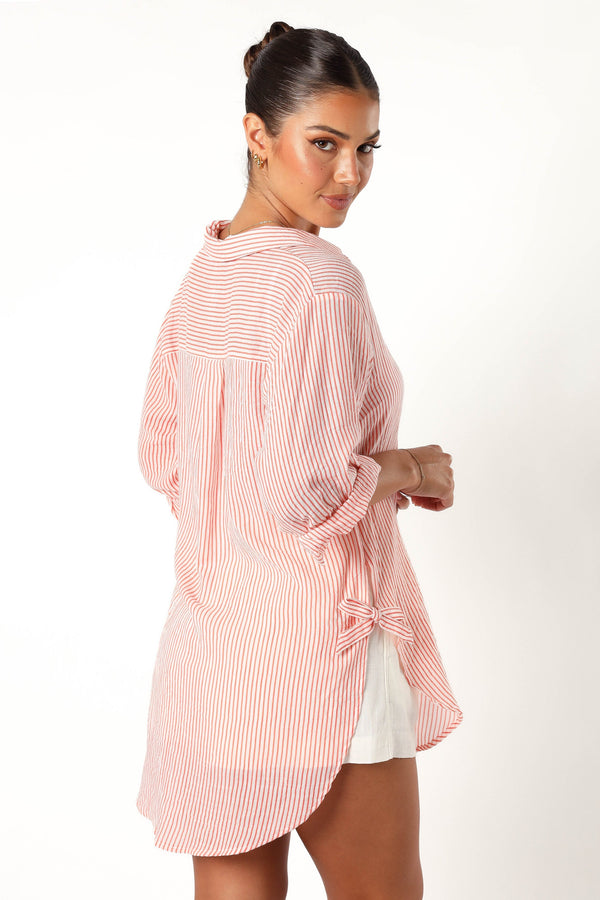 TOPS @Wren Oversized Shirt - Orange