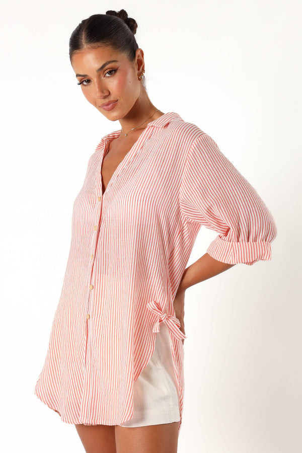 TOPS @Wren Oversized Shirt - Orange