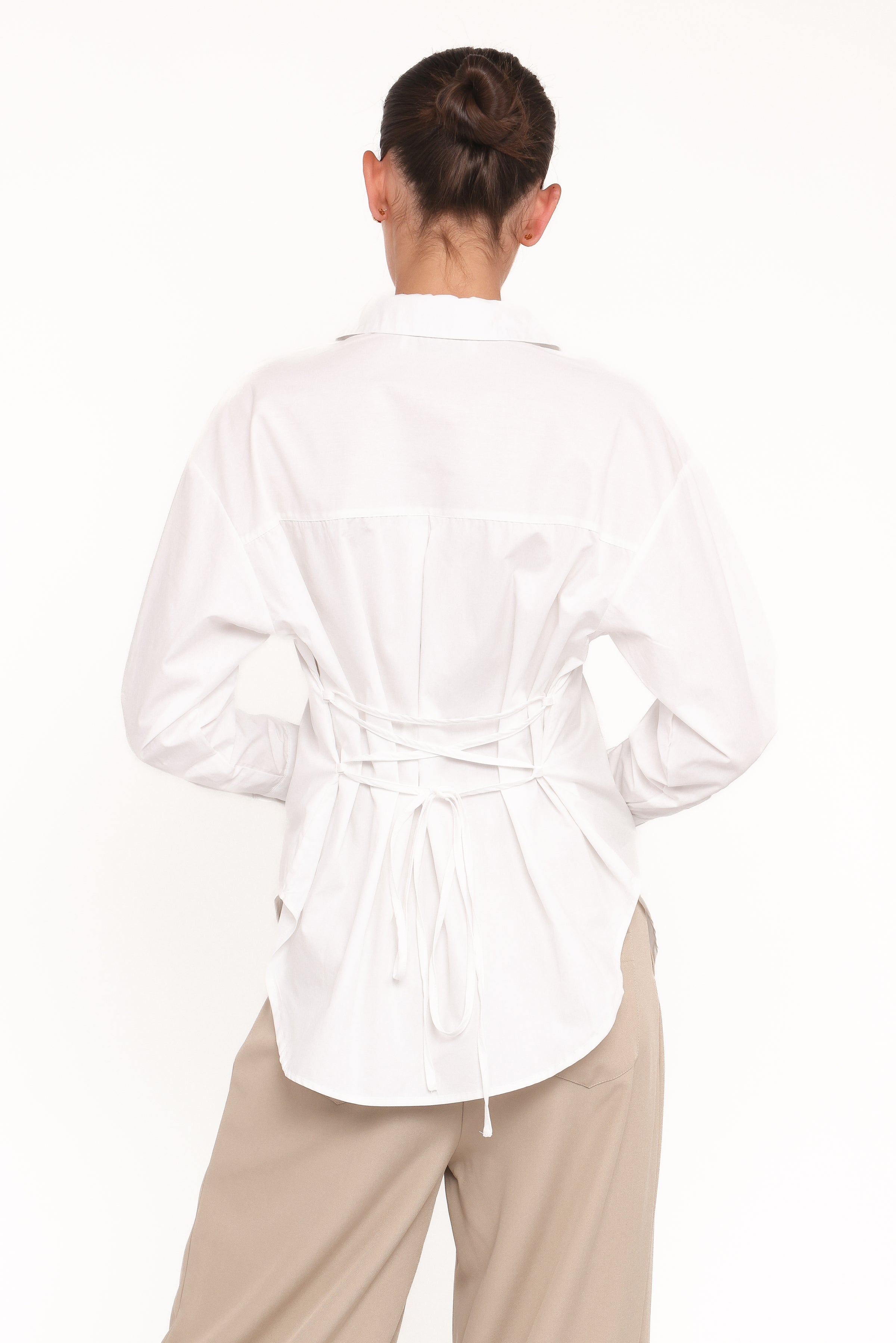 TOPS Yacra Tie Shirt - White