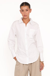 TOPS Yacra Tie Shirt - White