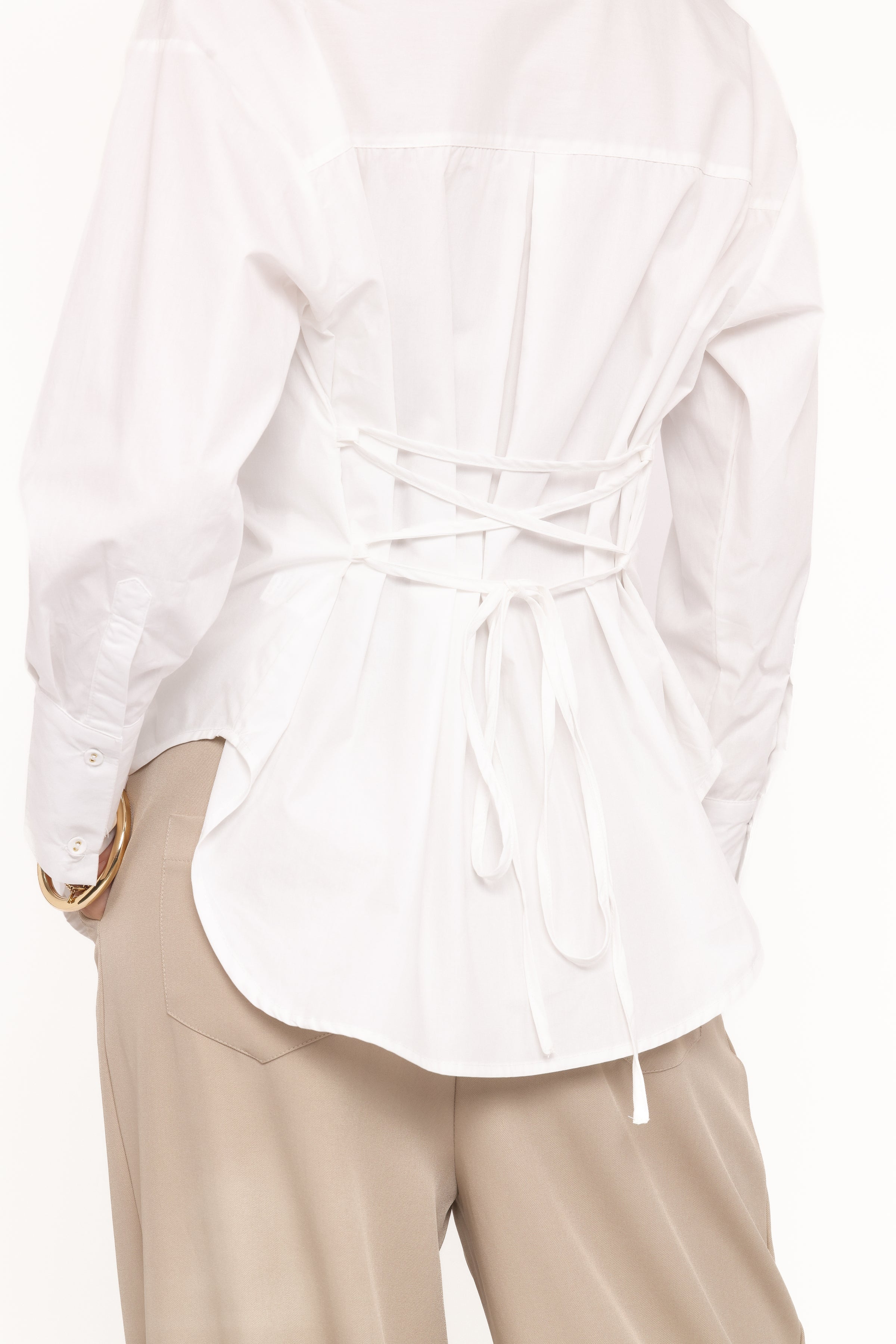 TOPS Yacra Tie Shirt - White