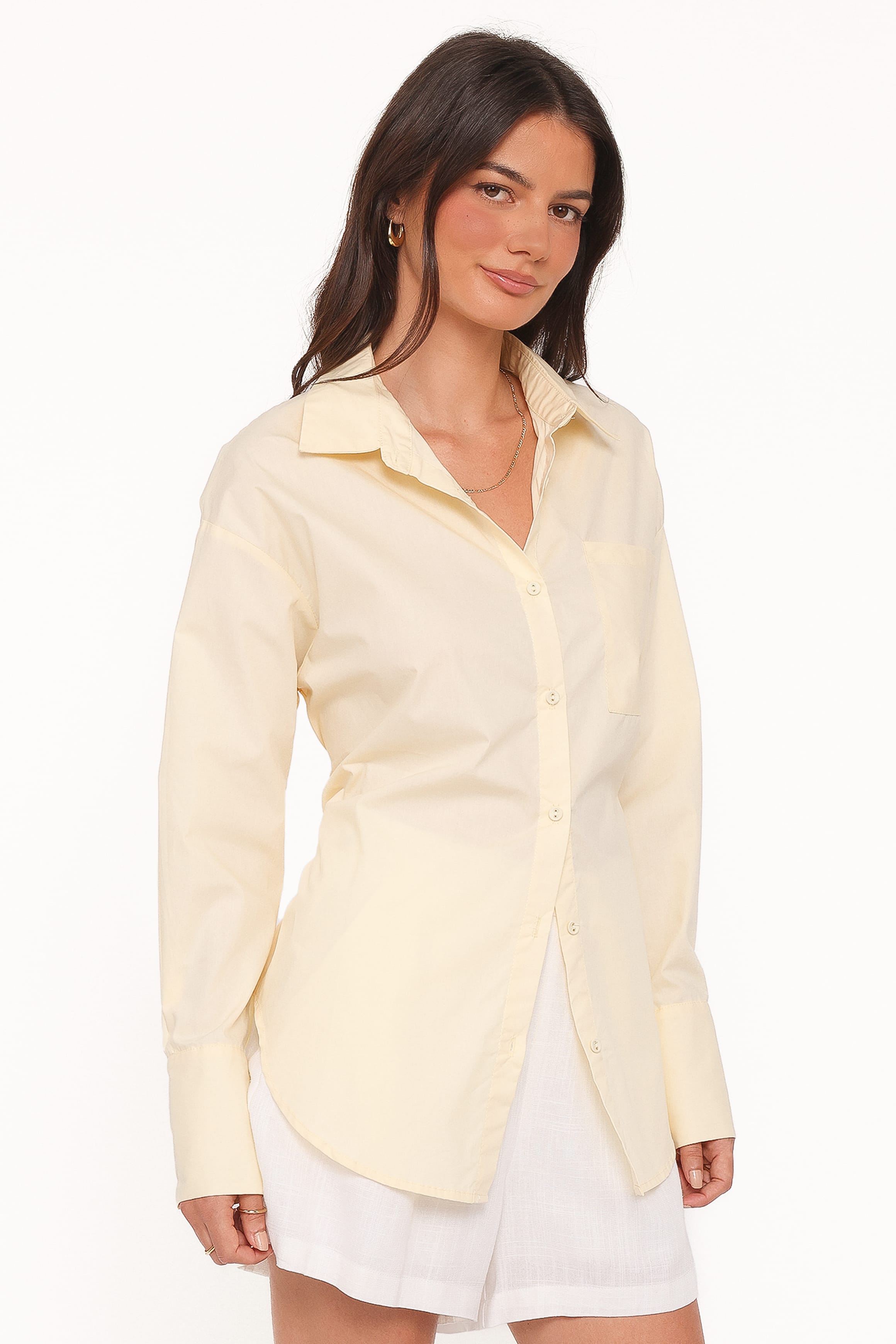 TOPS Yacra Tie Shirt - Yellow