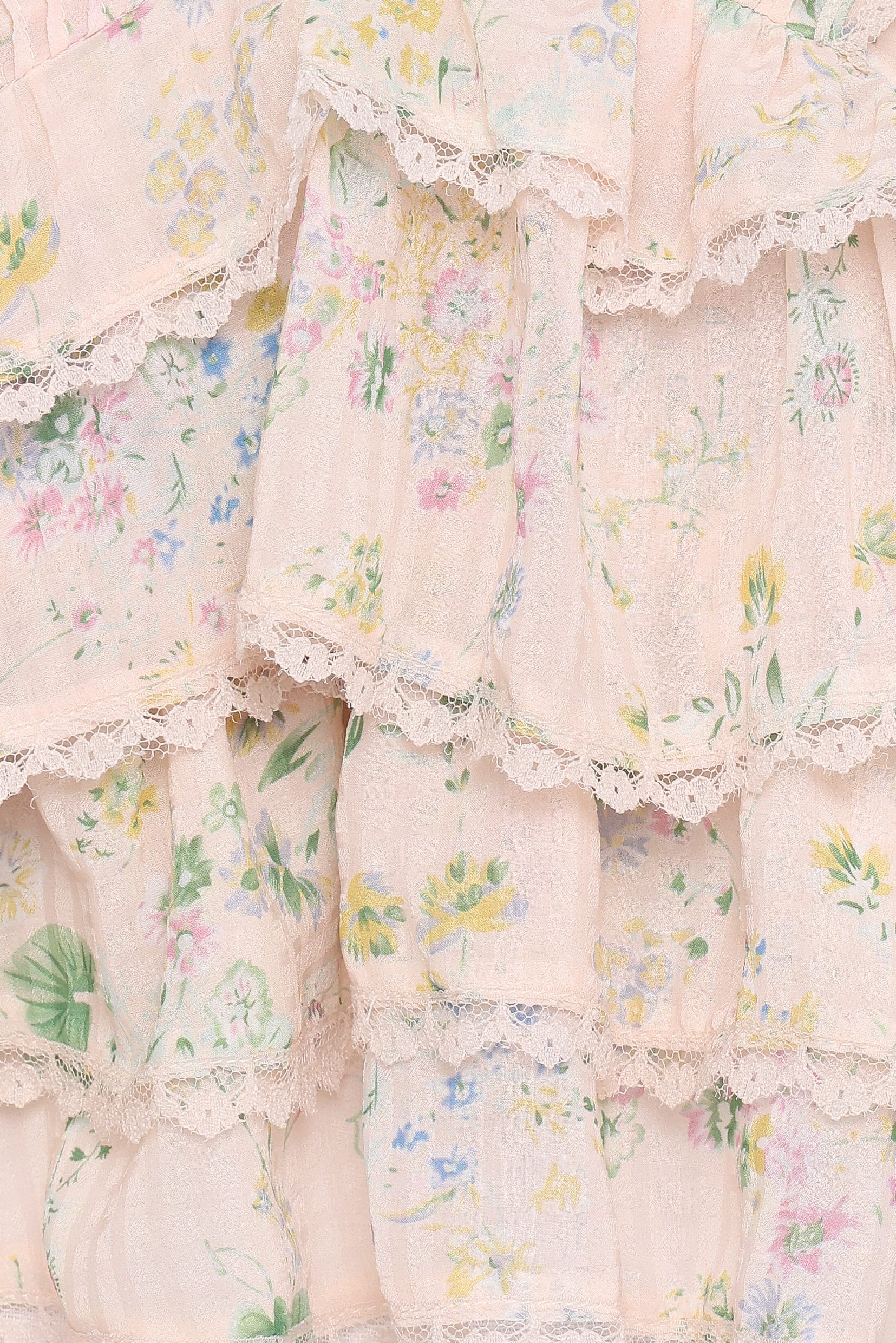 TOPS Yana Ruffle Top - Pastel Pink Floral