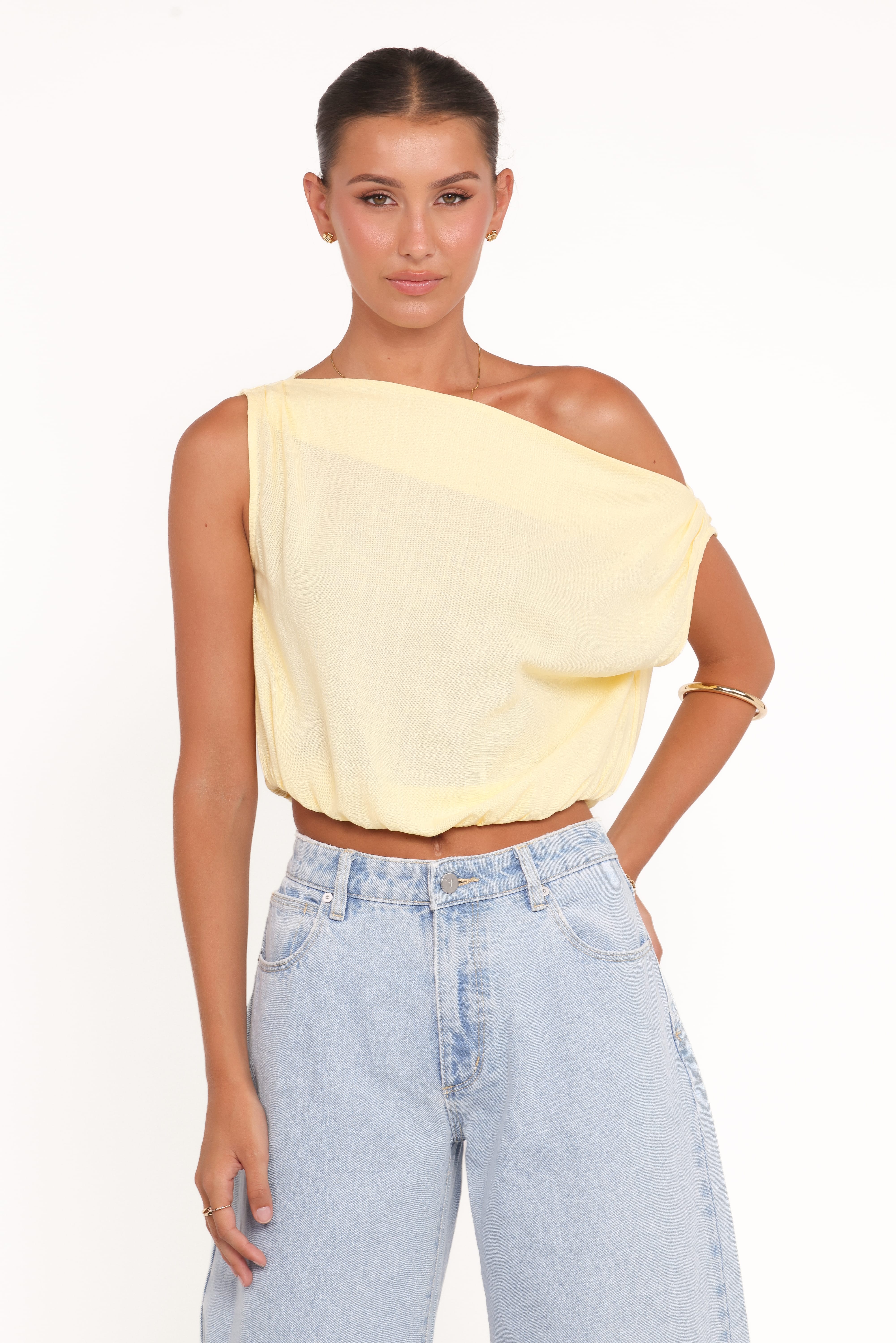 TOPS Zara Top - Butter Yellow