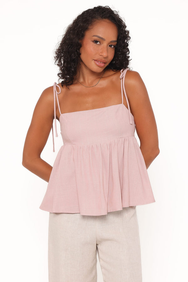 TOPS Zephyra Baby Doll Top - Pale Pink