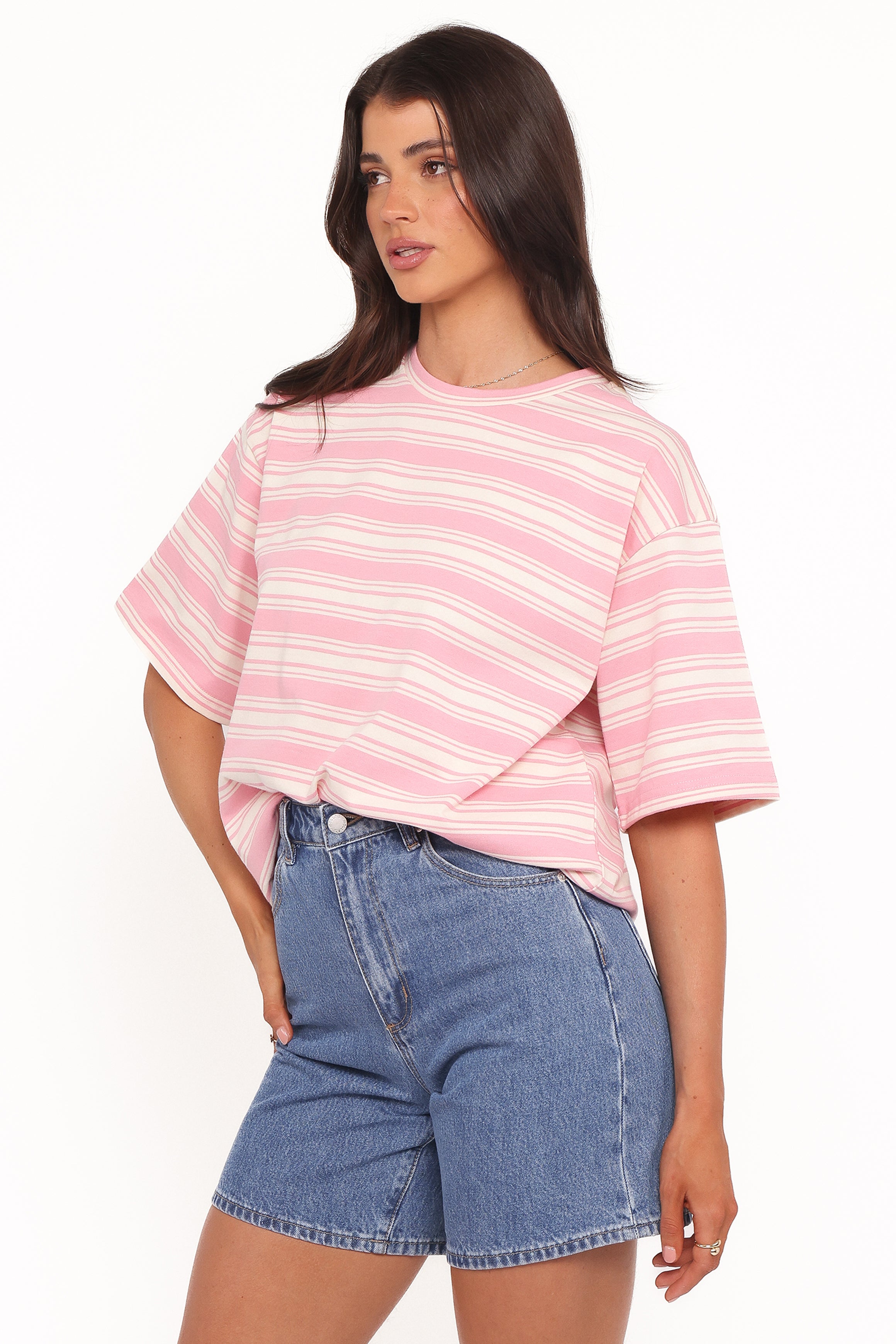 TOPS Zestora Tee - White Pink