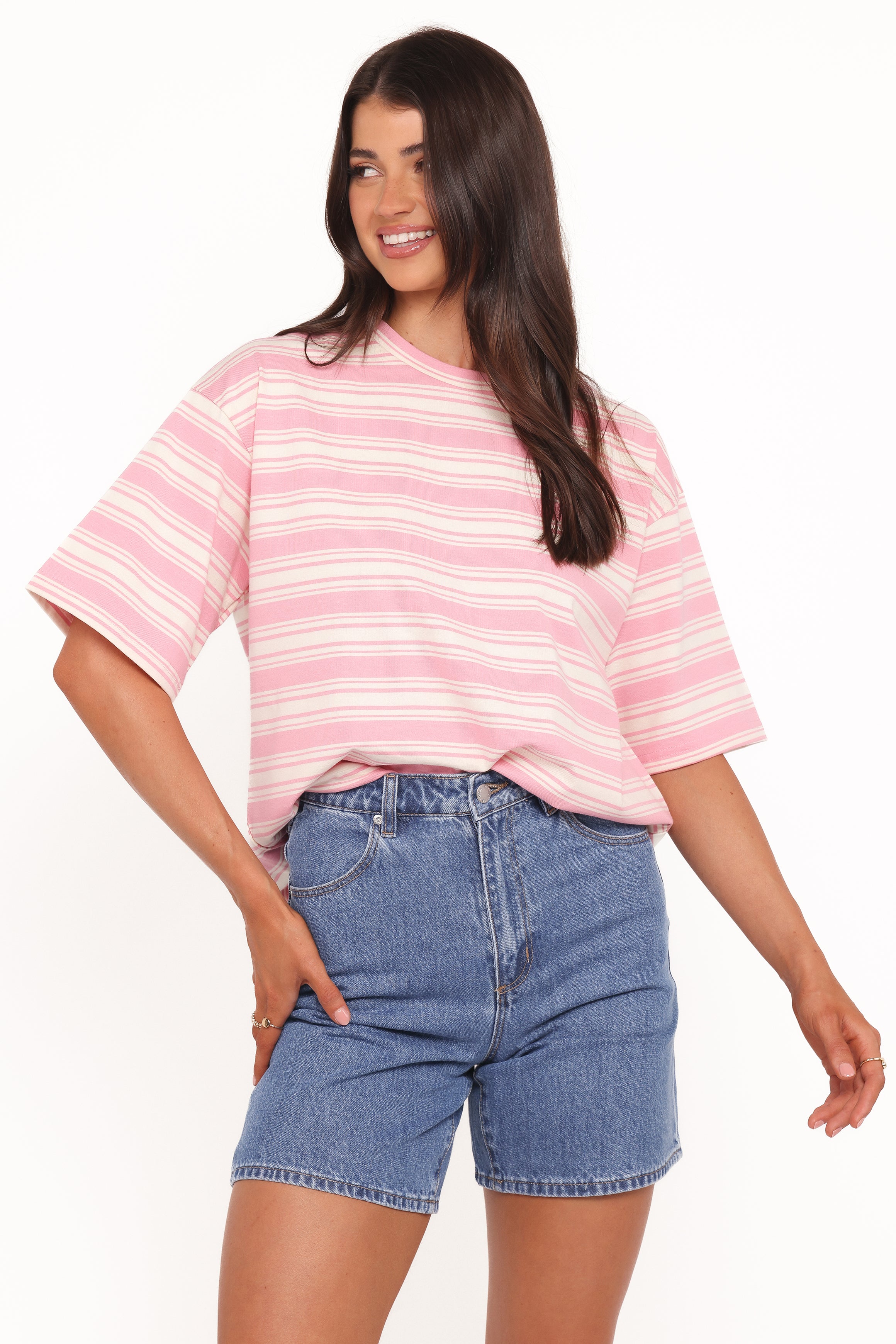 TOPS Zestora Tee - White Pink