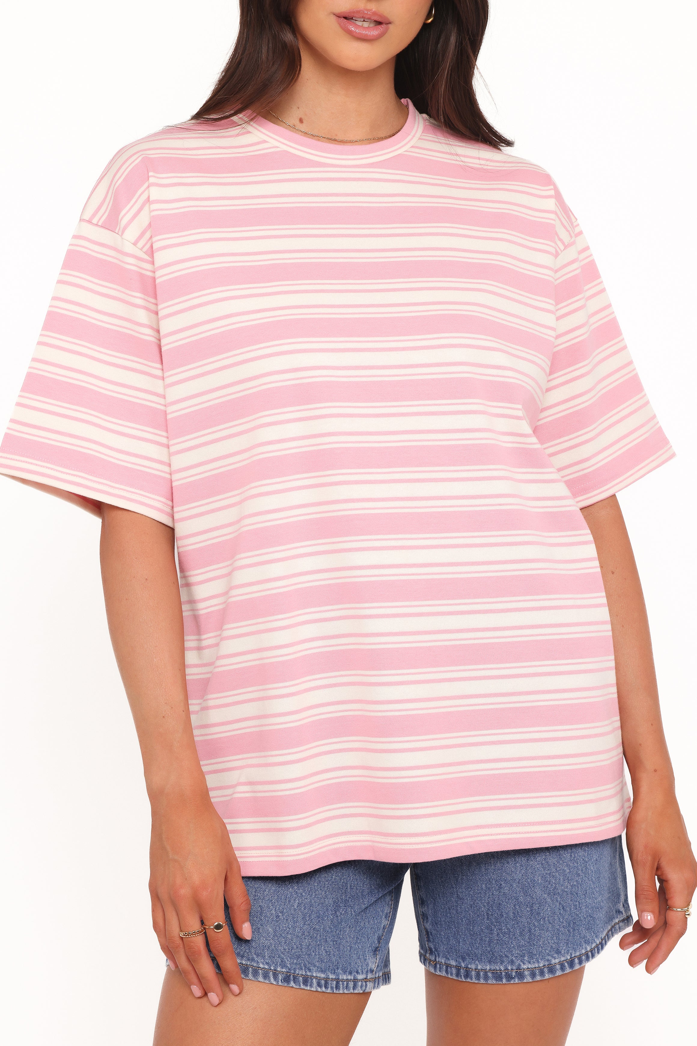 TOPS Zestora Tee - White Pink