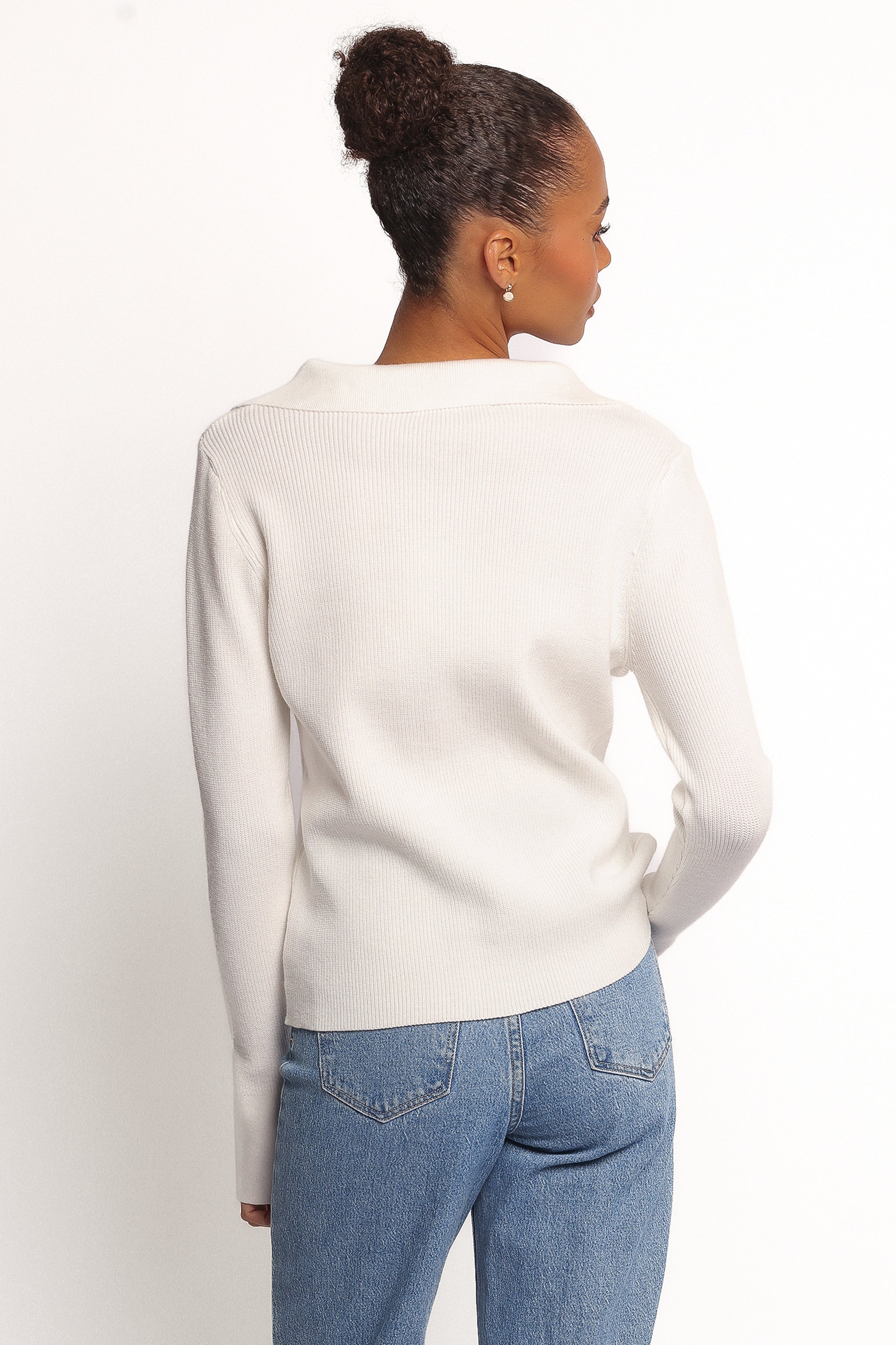 TOPS Zocco Long Sleeve Knit Top - Cream