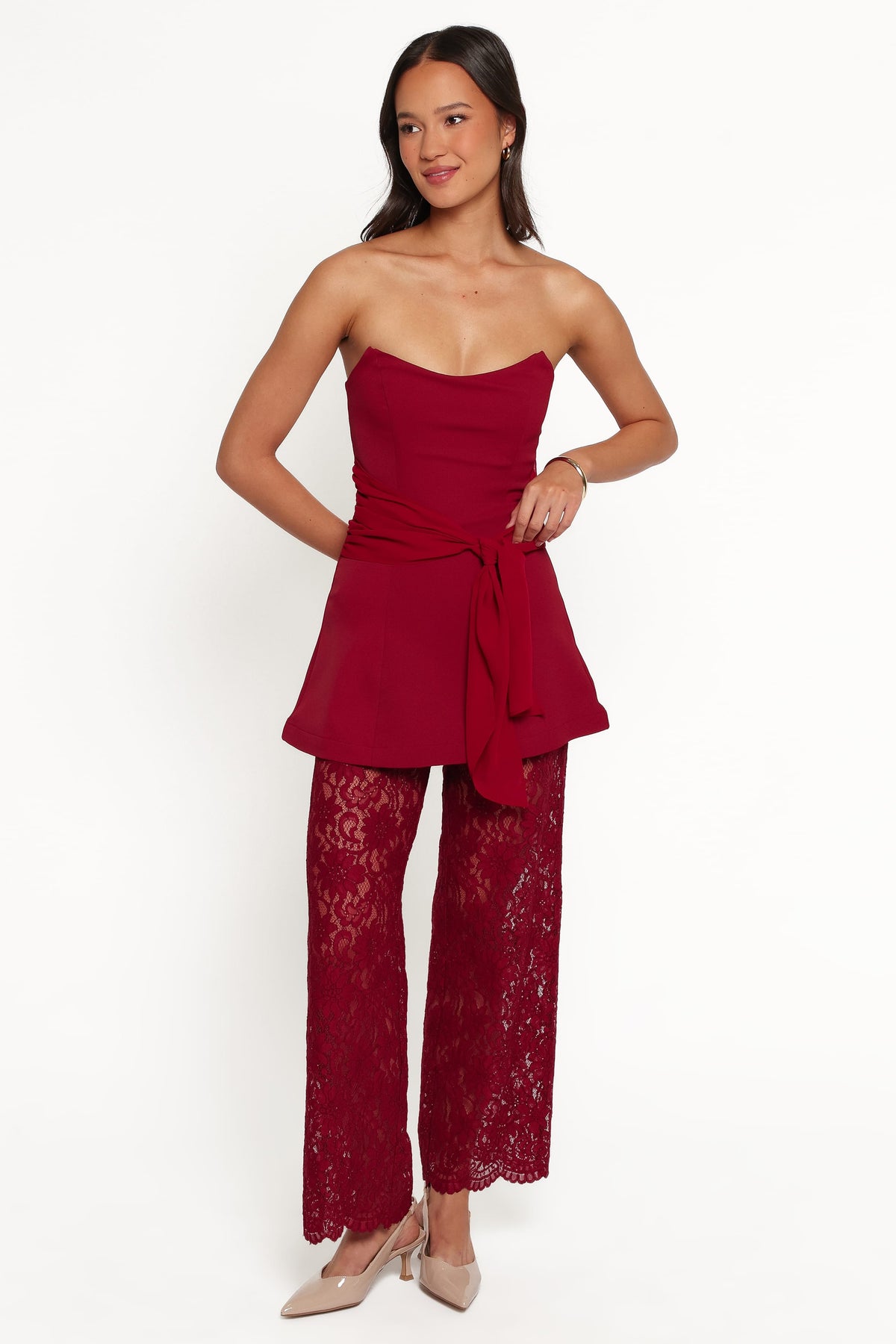 PLAYSUITS Athena Jumpsuit - Sangria Red