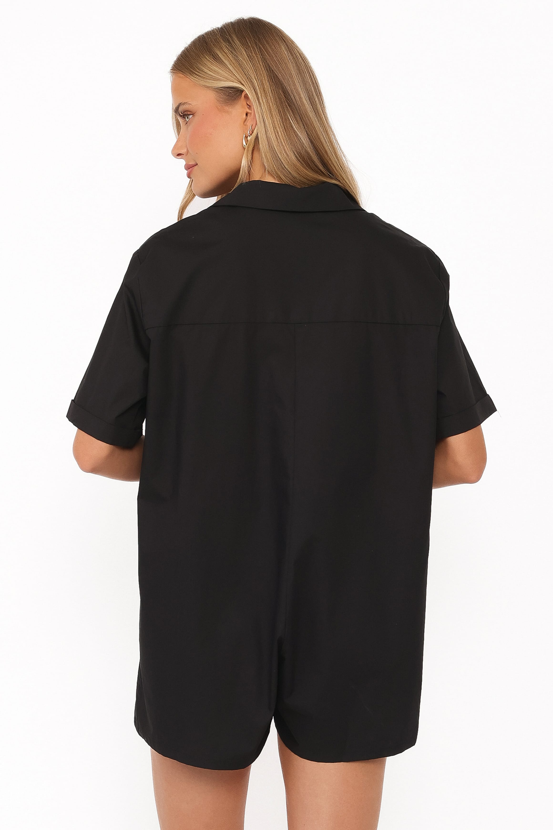 PLAYSUITS Calypso Button Front Playsuit - Black