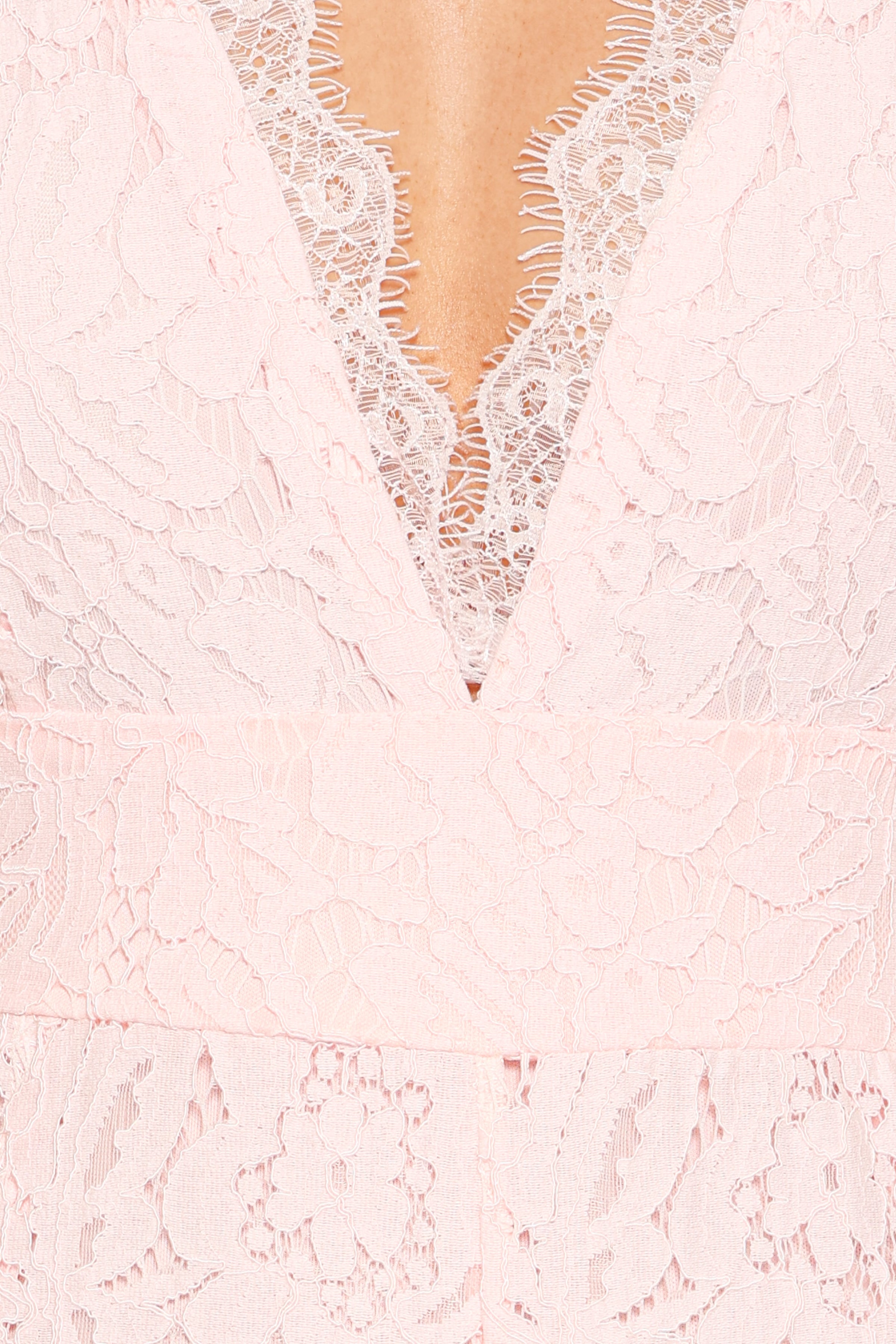 PLAYSUITS Eloise Lace Jumpsuit - Light Pink