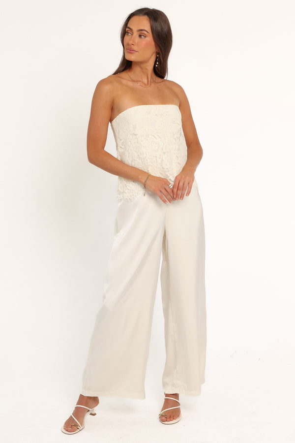 PLAYSUITS Lelita Strapless Jumpsuit - Ivory