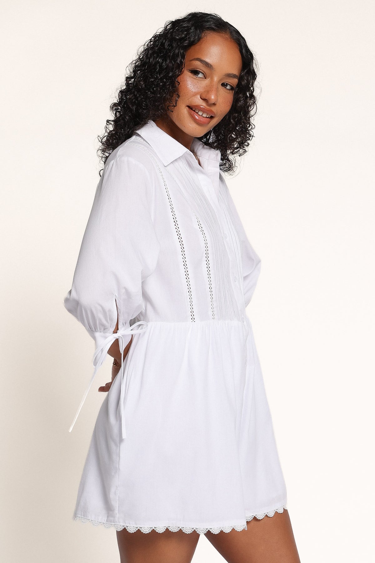 PLAYSUITS Tarlie Collared Playsuit - White