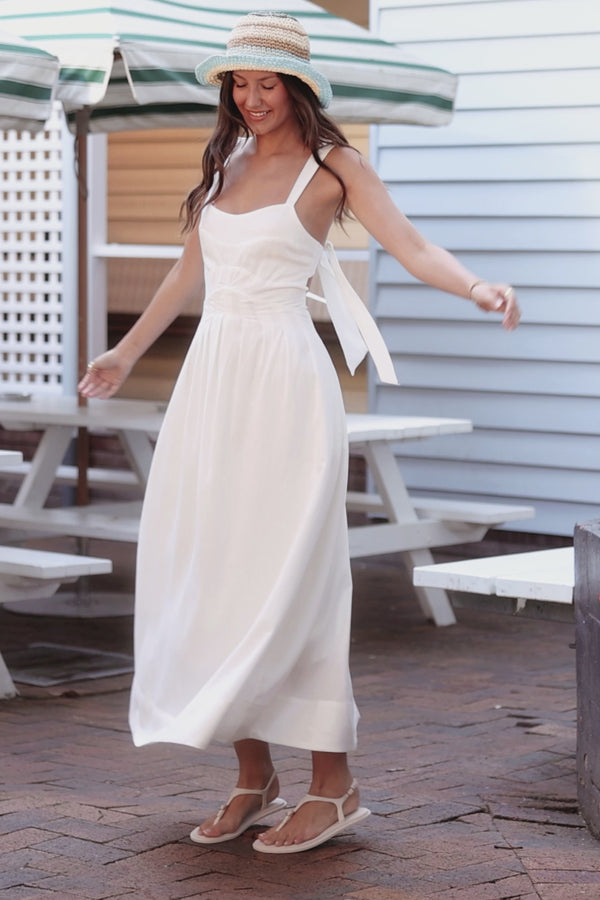 Dante Midi Dress - White