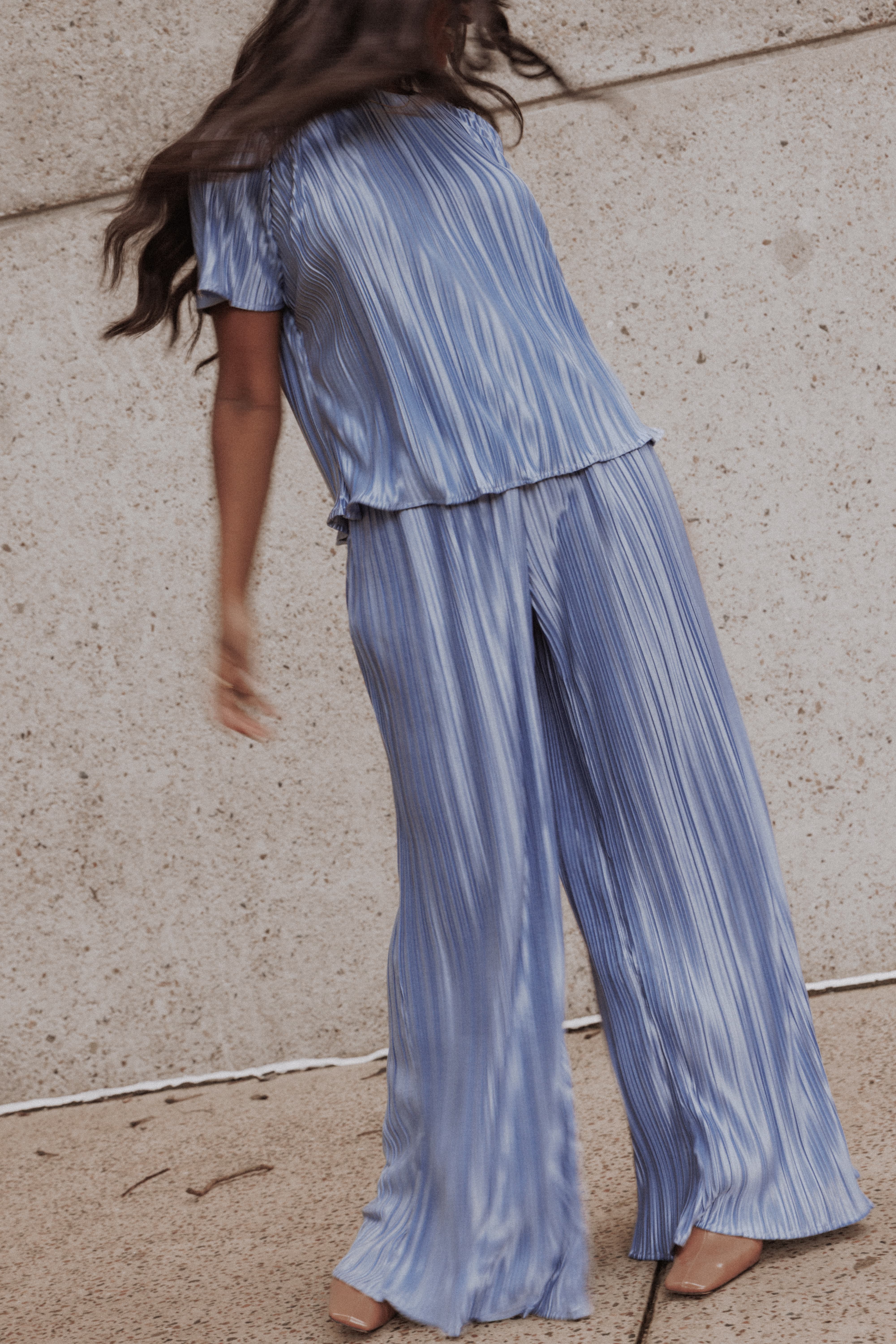 SETS Belli Pleated Pant Set - Icy Blue