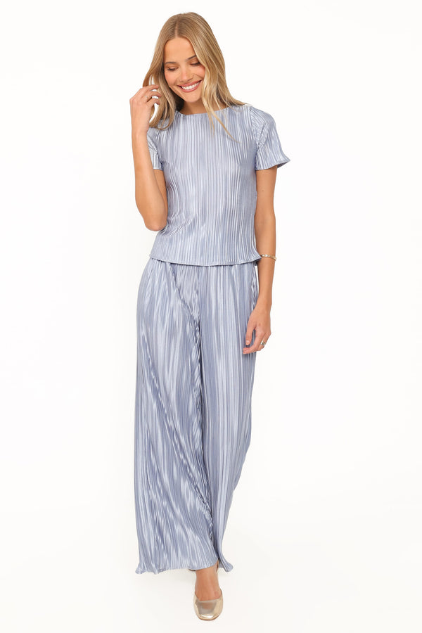 SETS Belli Pleated Pant Set - Icy Blue