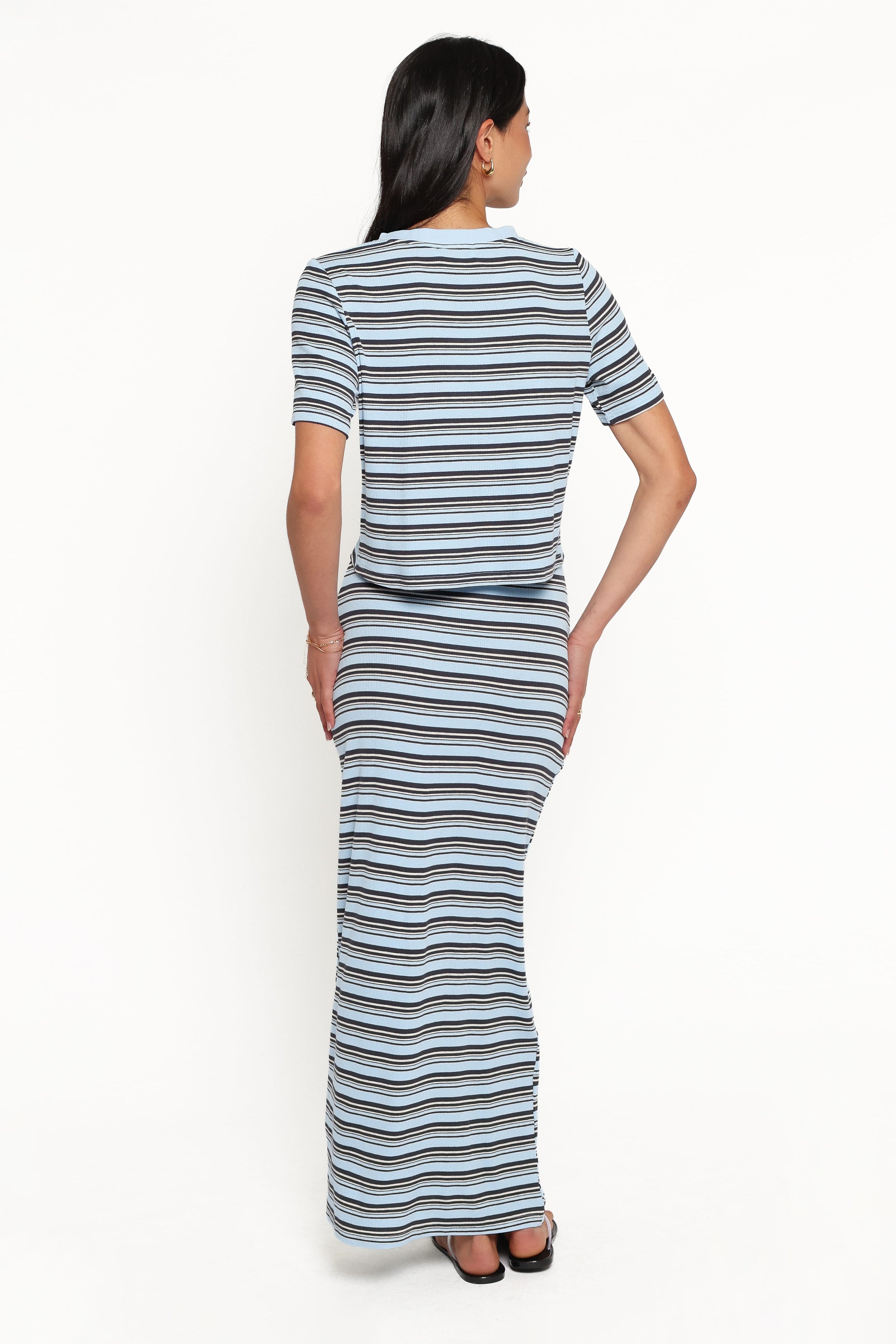 SETS Bene Tee Skirt Set - Blue Stripe