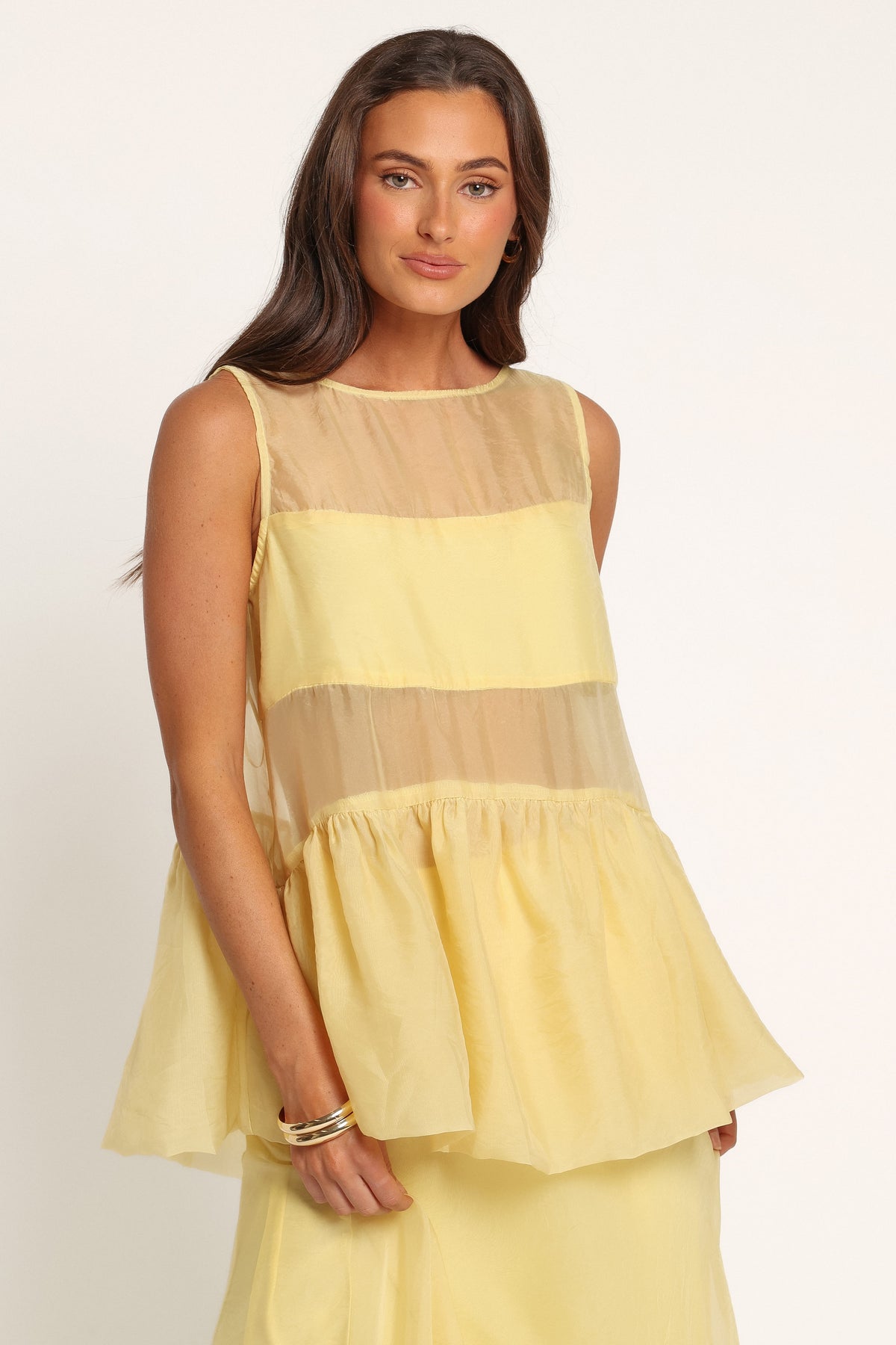 SETS Bently Sheer Skirt Set - Yellow