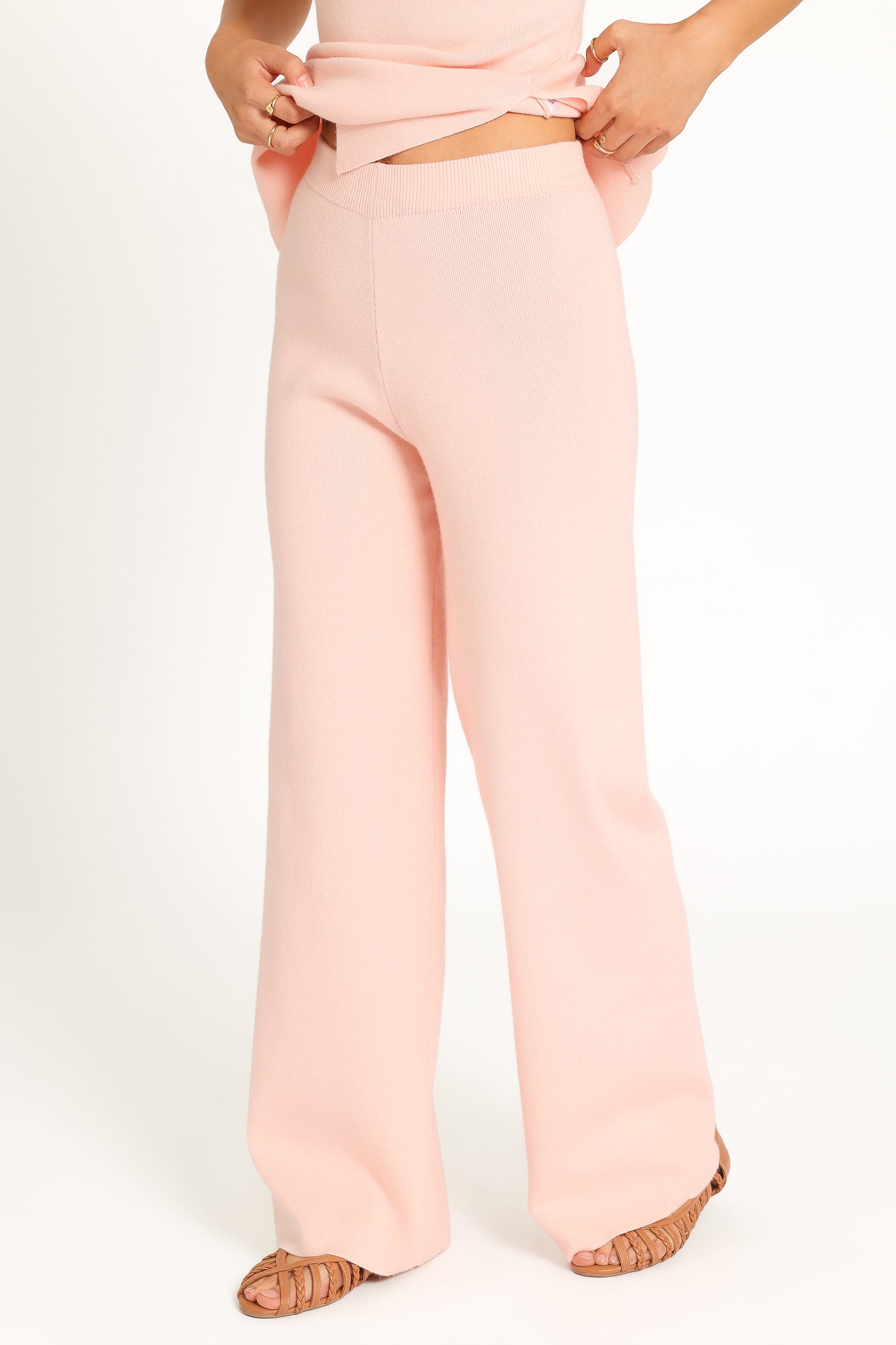 SETS Beth Knitted Pant Set - Fairy Floss Pink