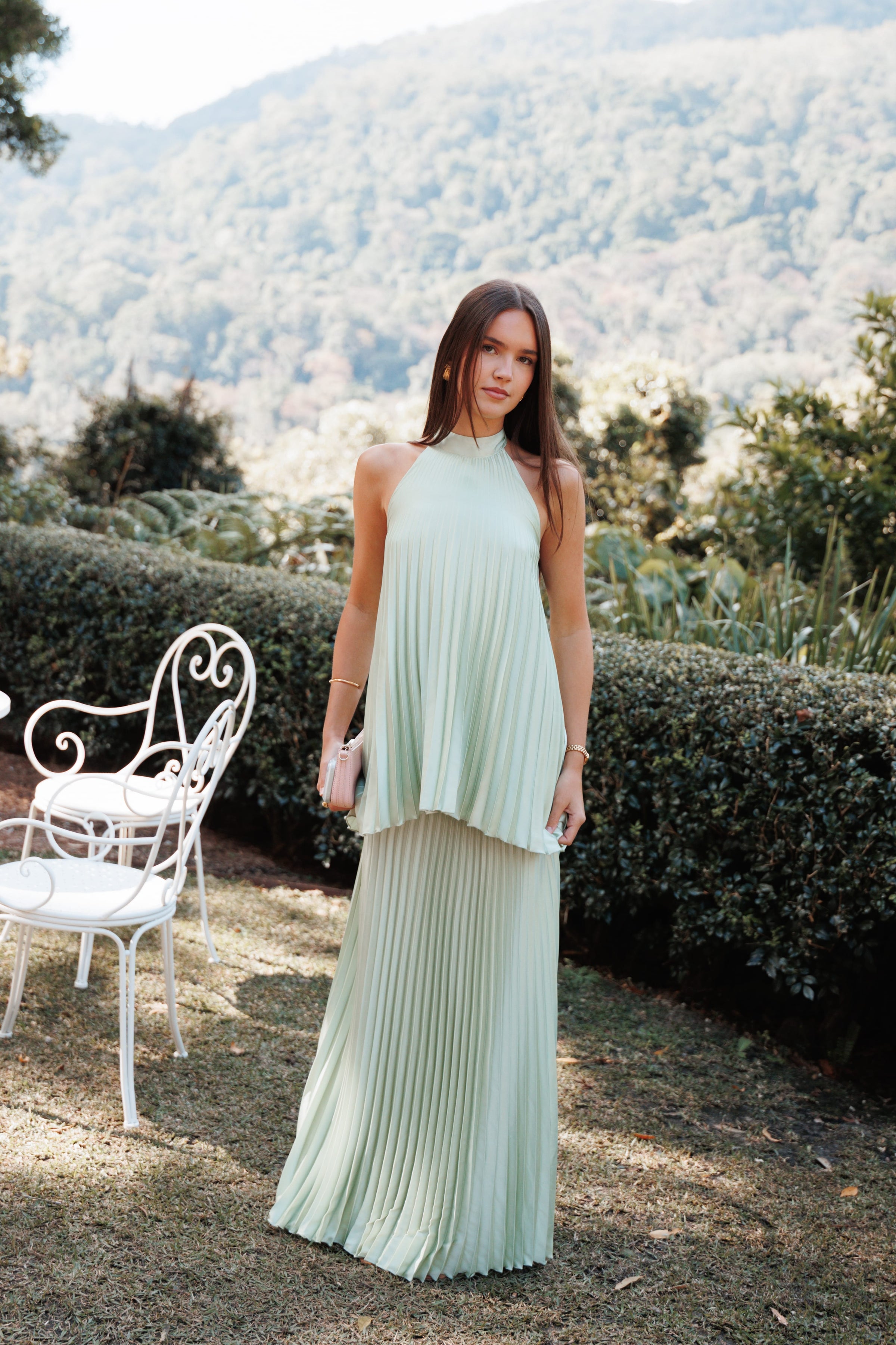 SETS Darina Pleated Skirt Set - Sage