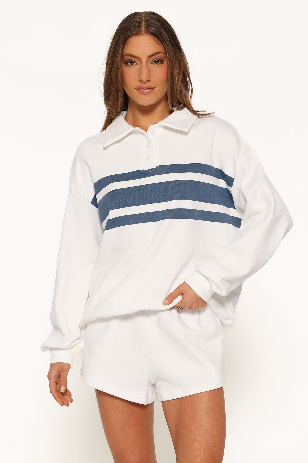 SETS Delta Polo Short Set - Off White