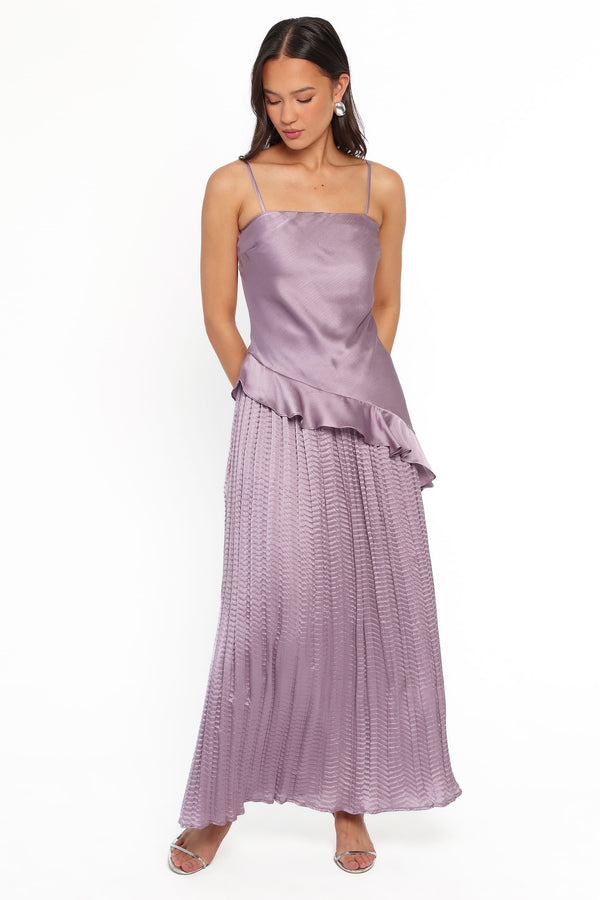 SETS Delvine Asymmetrical Skirt Set - Lilac