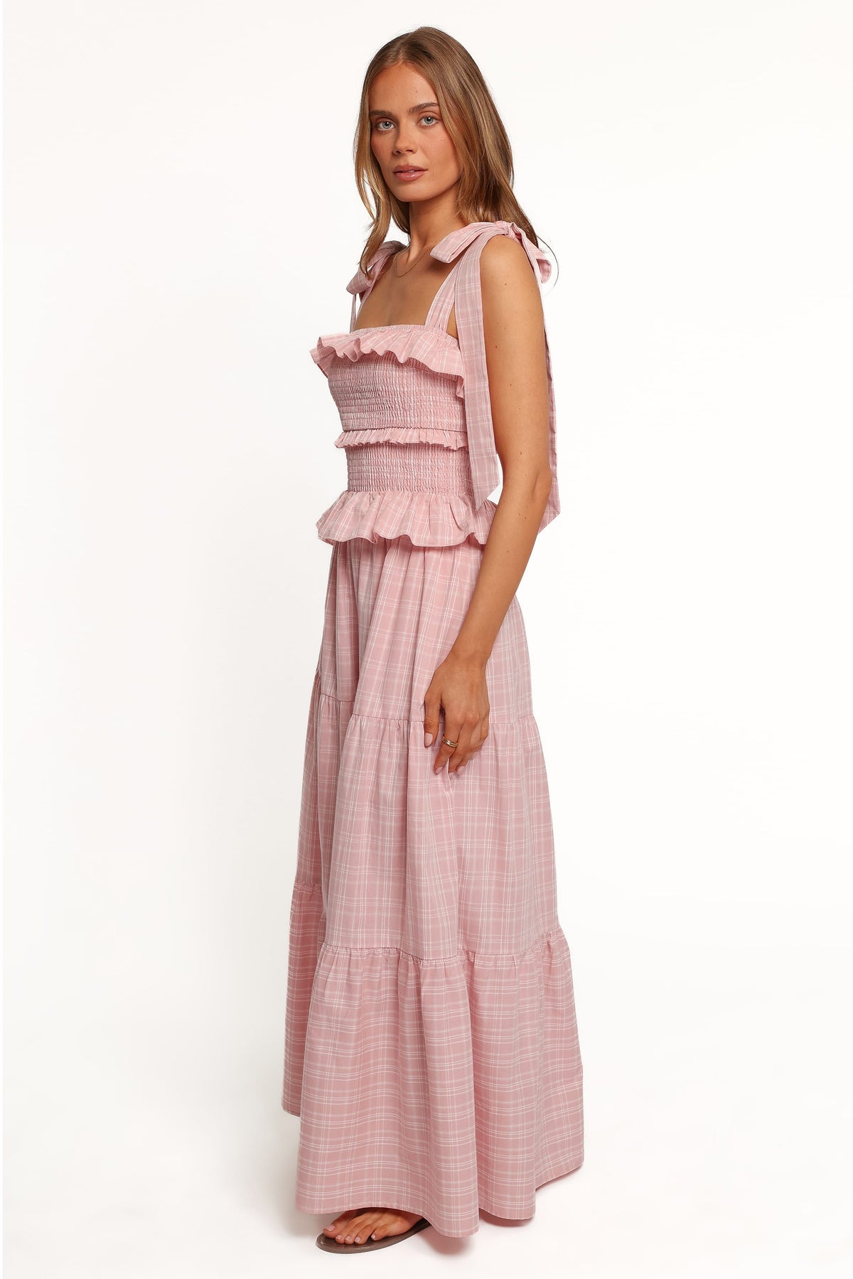 SETS Elia Skirt Set - Pink Plaid