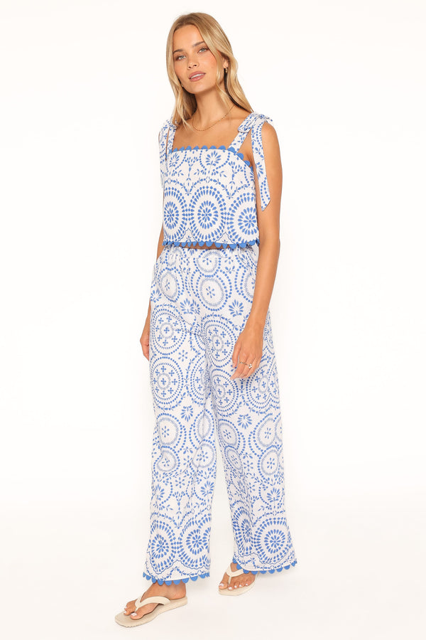 SETS Felicia Pant Set - Blue Tile