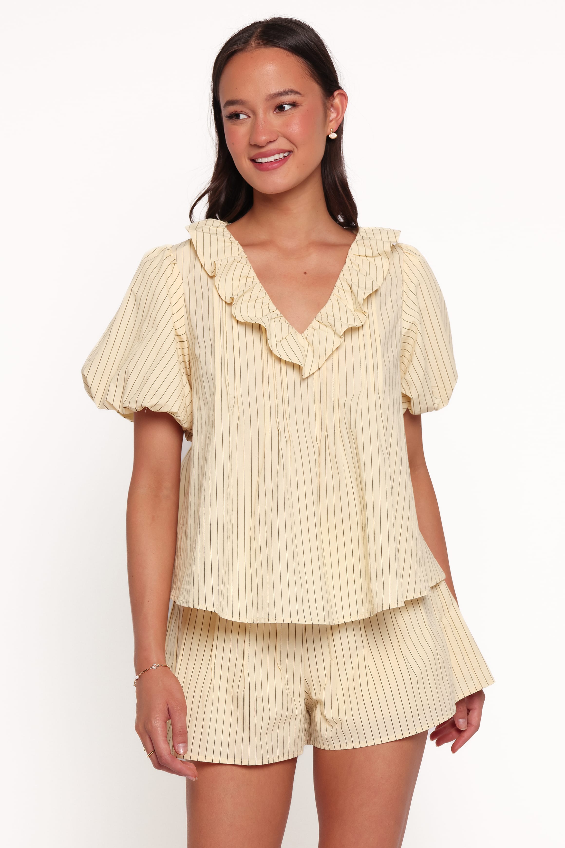 SETS Felicity Short Set - Yellow Stripe