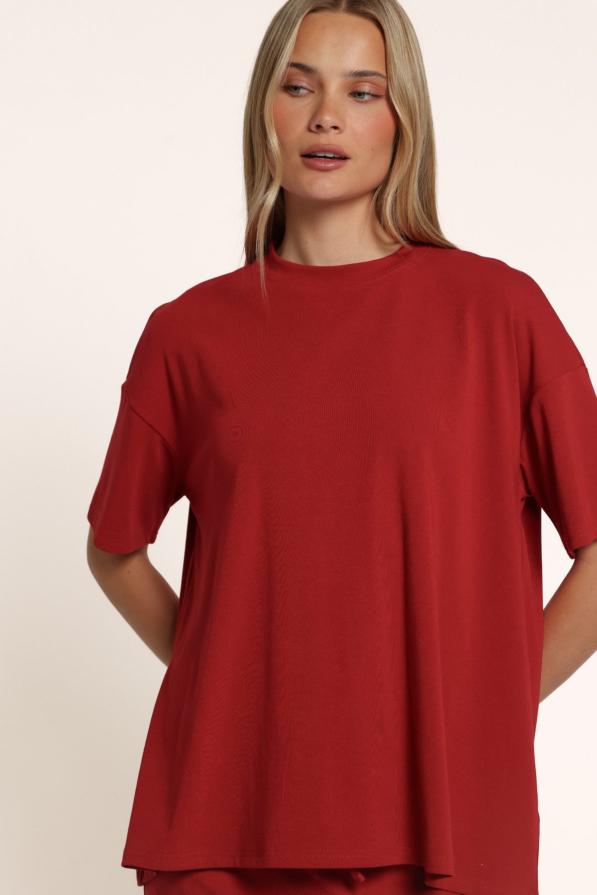 SETS Jemima Jersey Mini Skirt Set - Cranberry