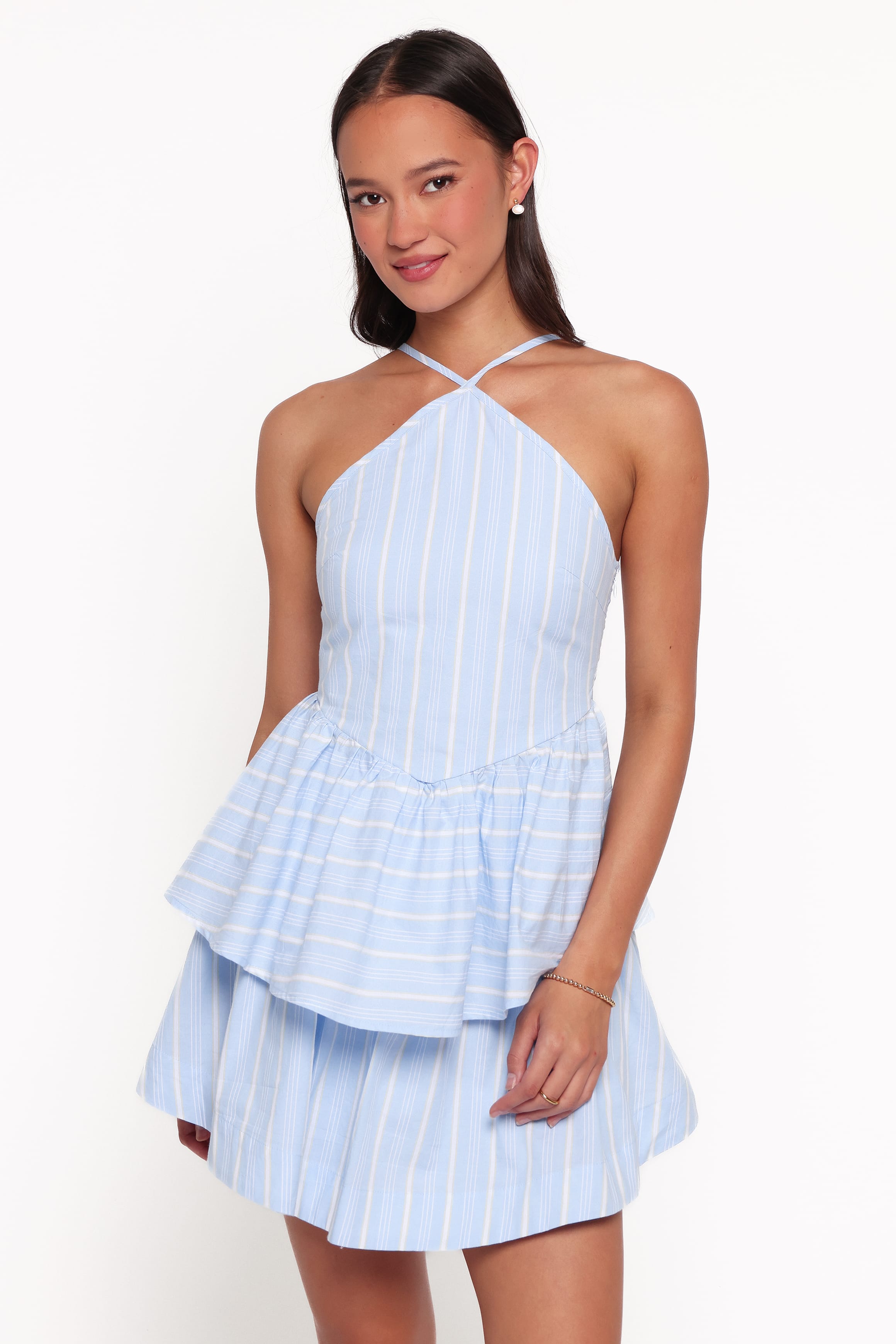 SETS Jordyn Skirt Set - Blue Stripe