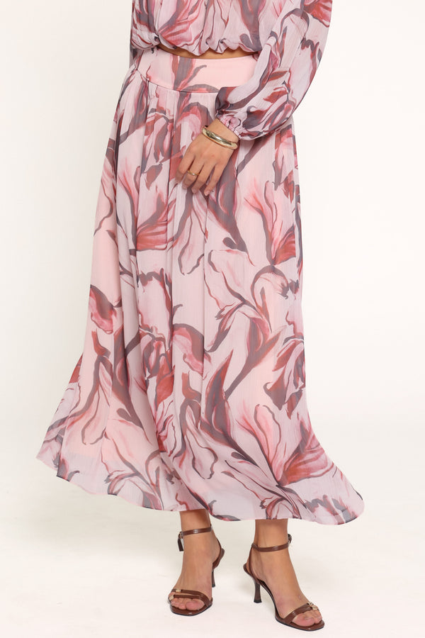 SETS Lorei Chiffon Skirt Set - Pink Petal