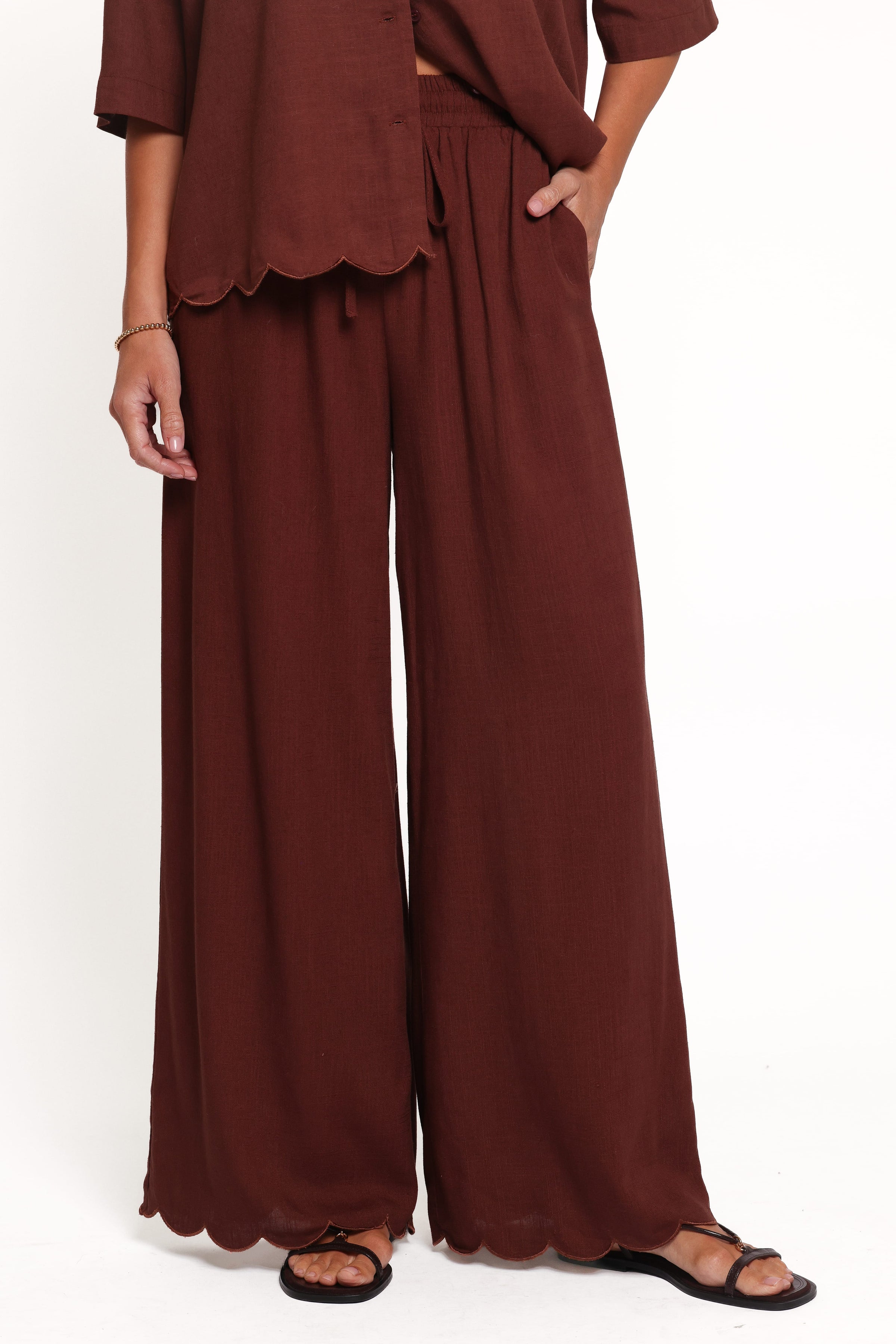 SETS Perla Relaxed Pant Set - Brown